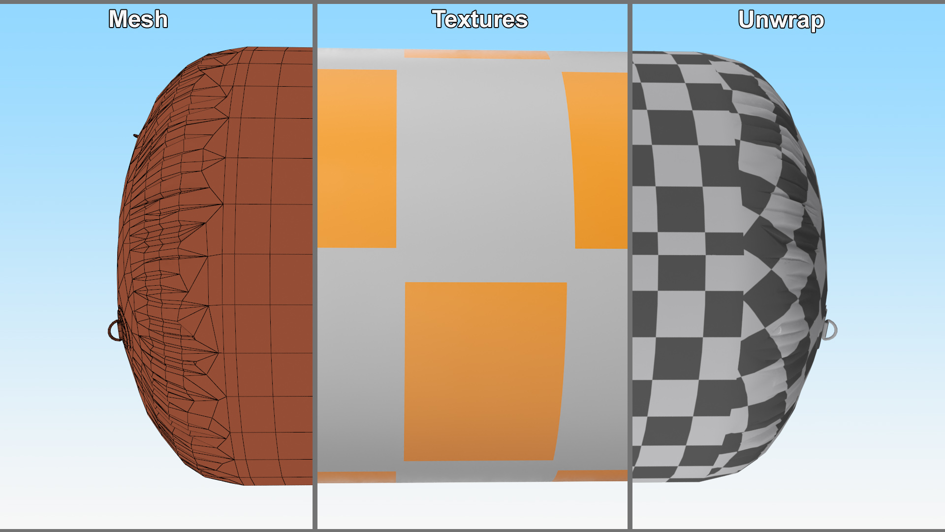 3D Floating Inflatable Marker Buoy for Water Sport Square Orange
