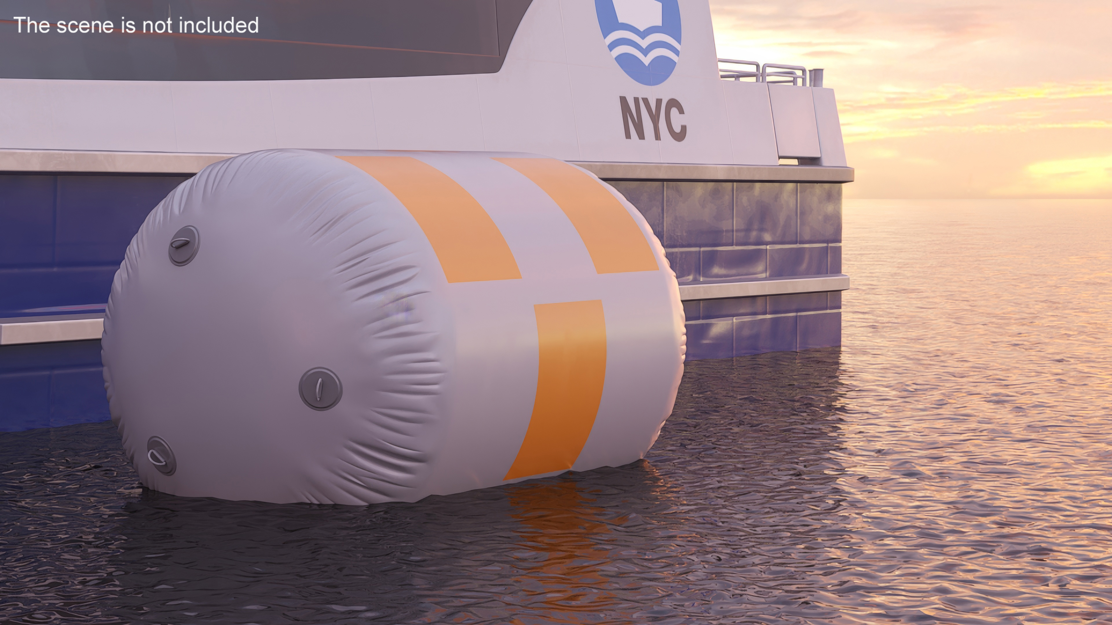 3D Floating Inflatable Marker Buoy for Water Sport Square Orange