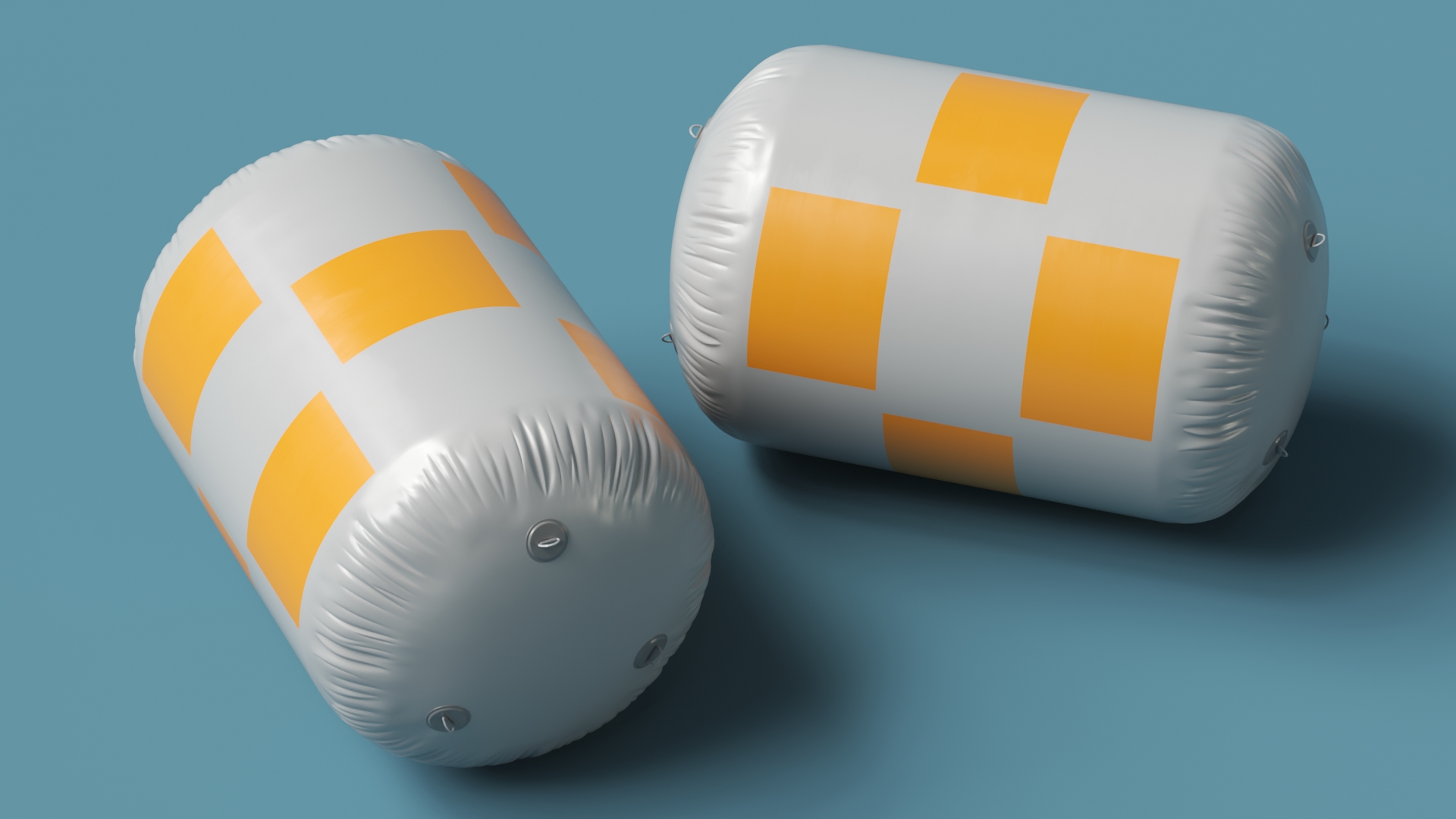 3D Floating Inflatable Marker Buoy for Water Sport Square Orange