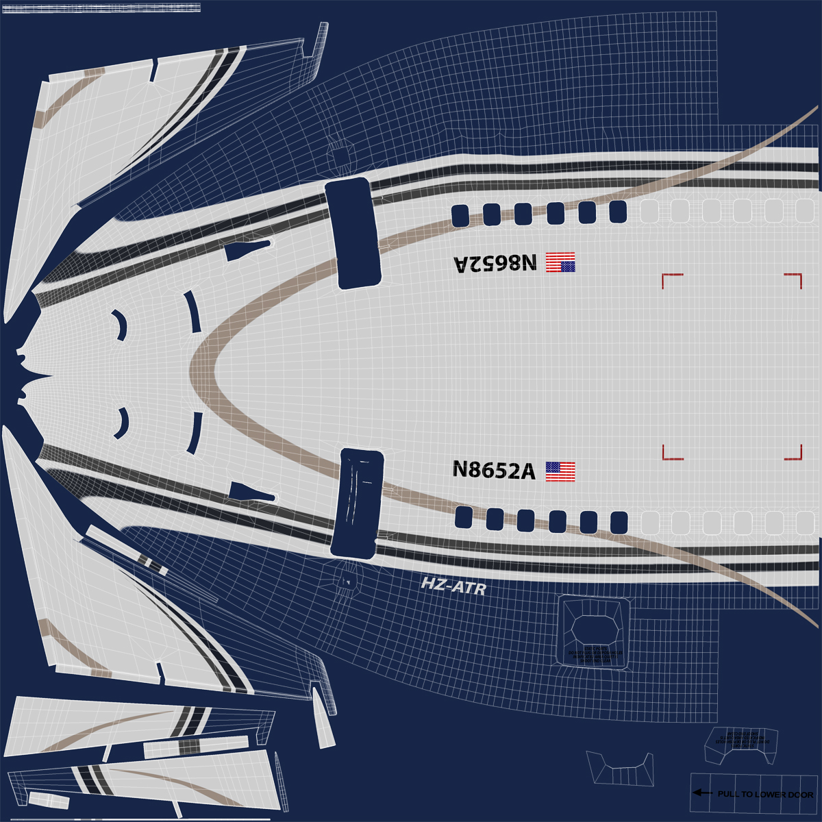 3D Boeing 737 600 with Interior Generic