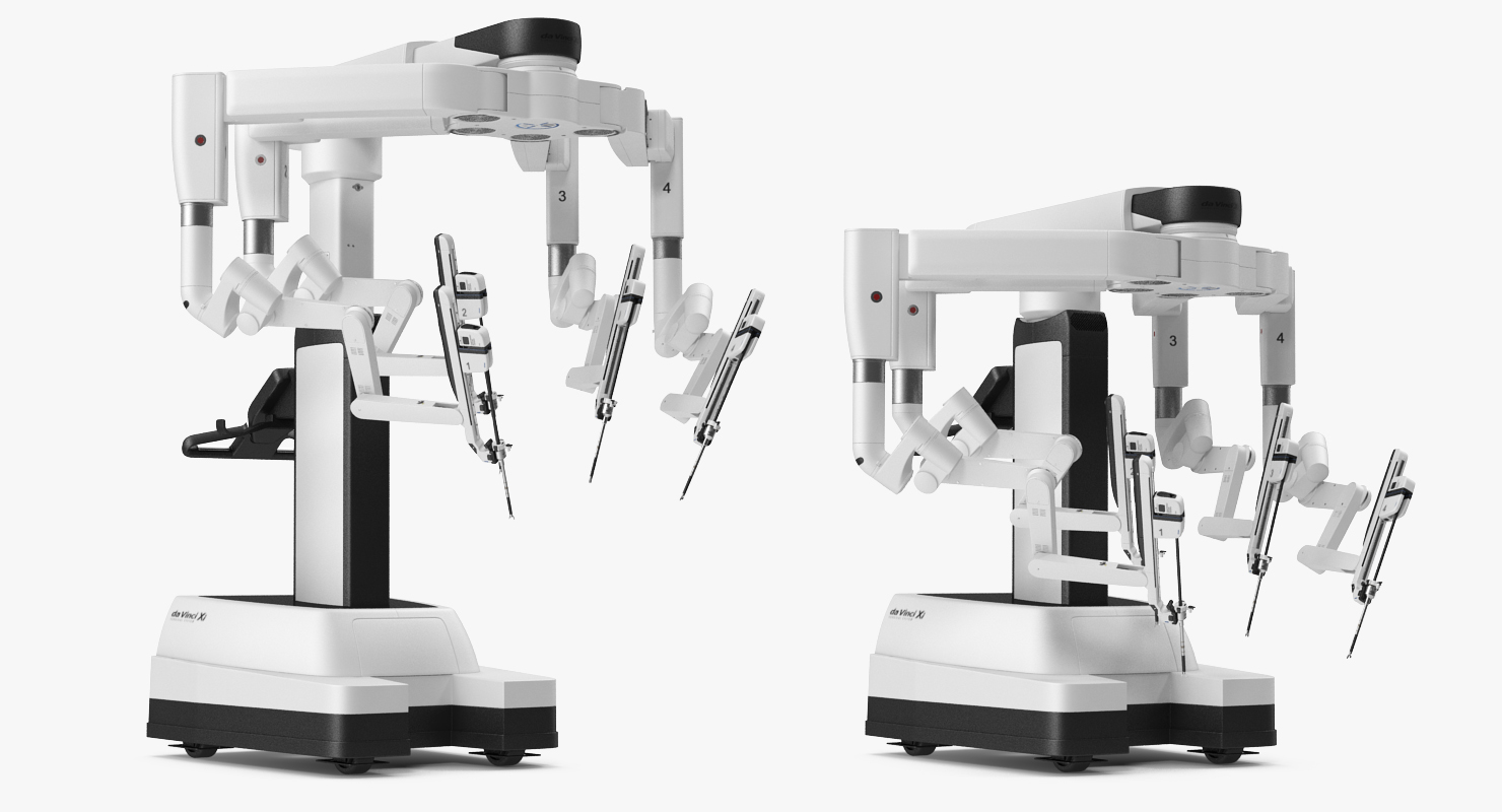 Surgical Robotic System da Vinci SI Rigged 3D