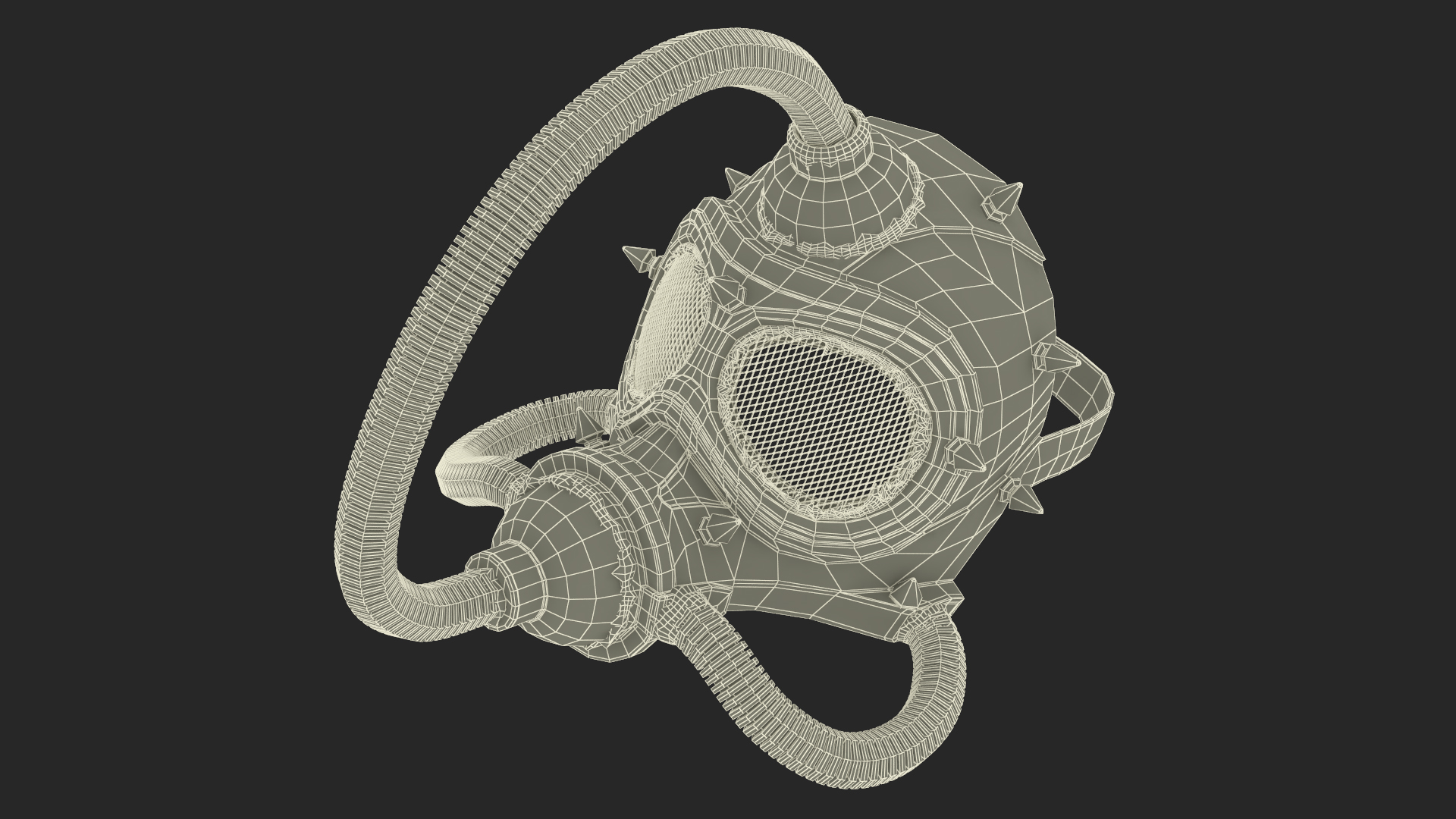 3D Cyberpunk Gas Mask model