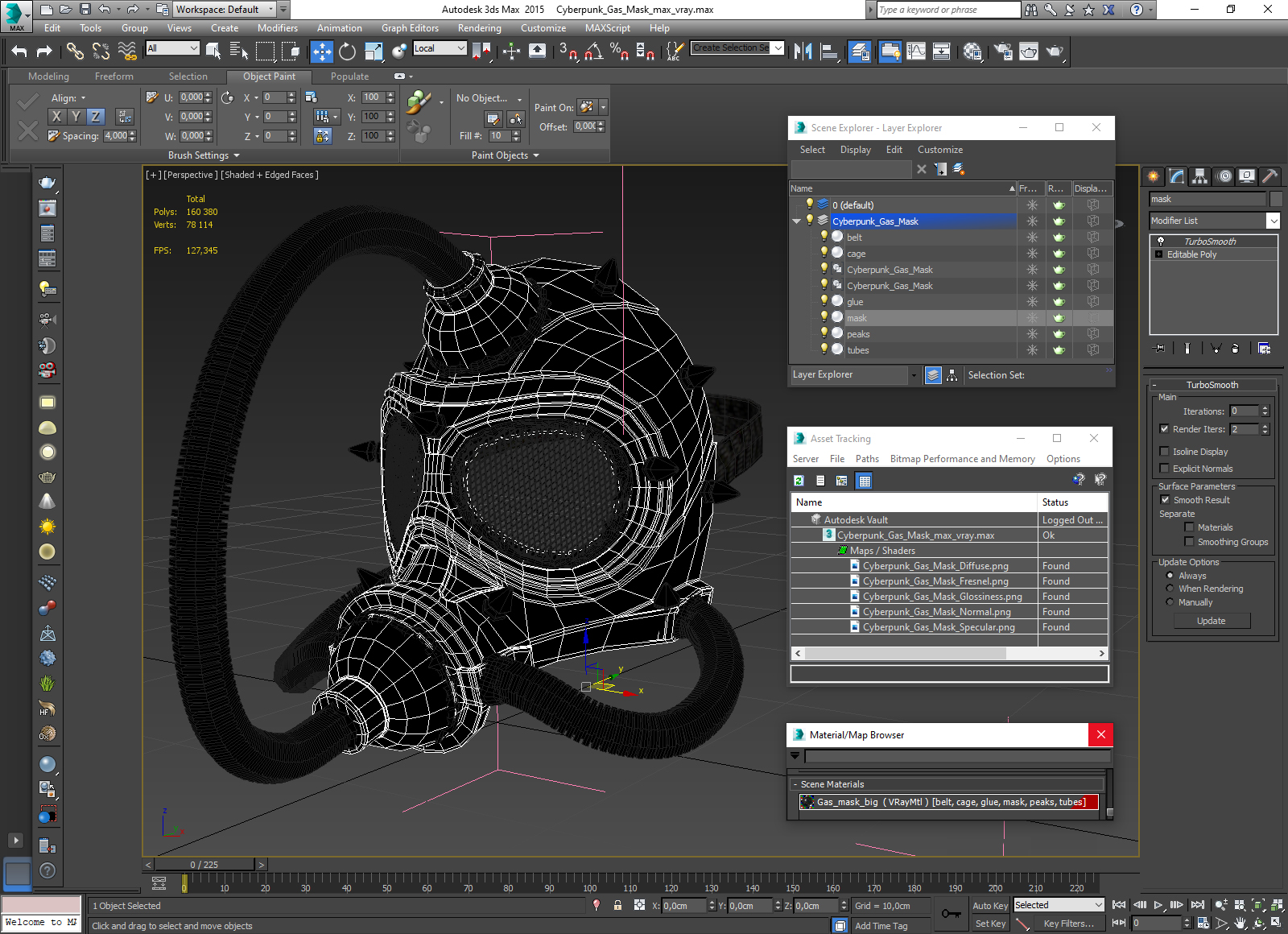 3D Cyberpunk Gas Mask model