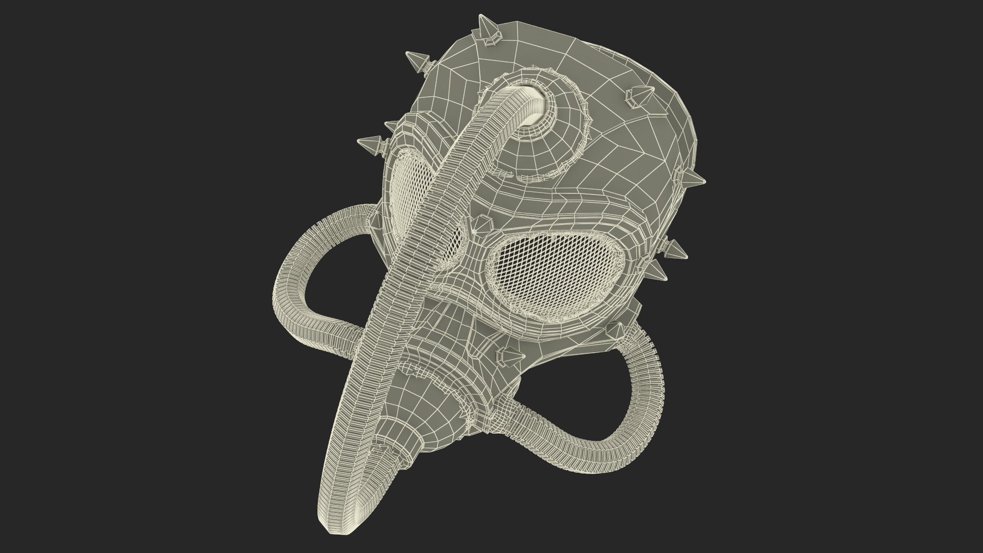 3D Cyberpunk Gas Mask model