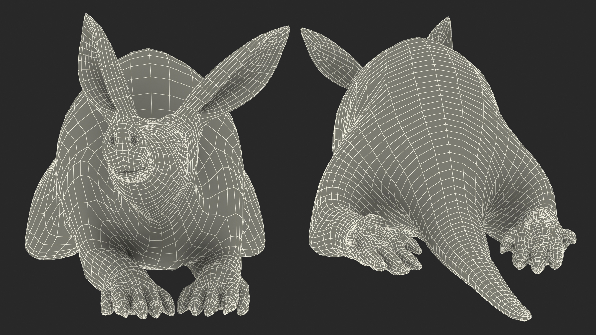 African Animal Aardvark Lying Pose 3D model