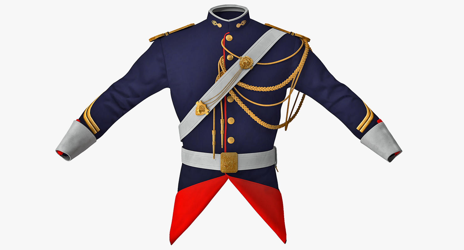 3D French Cuirassier Officers Jacket model