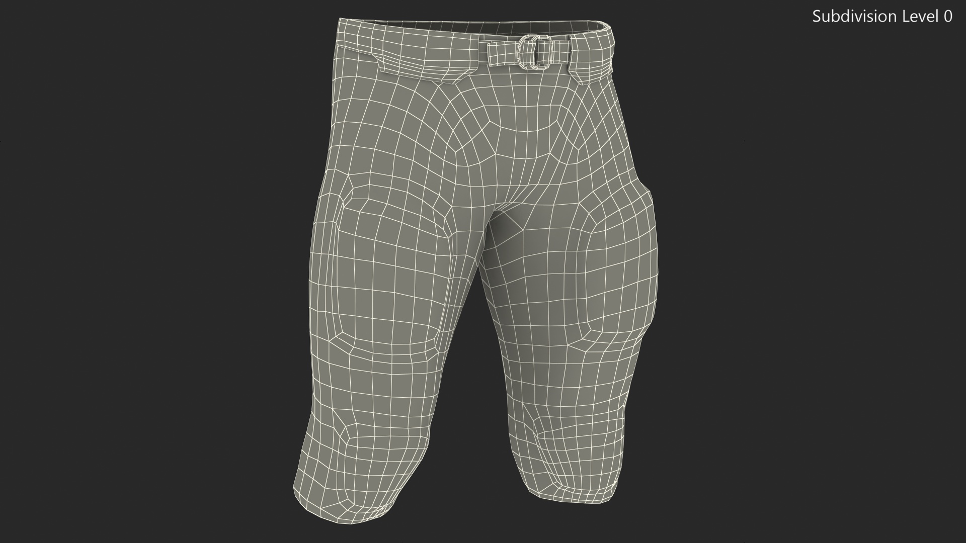 3D model American Football Player Bottoms Uniform