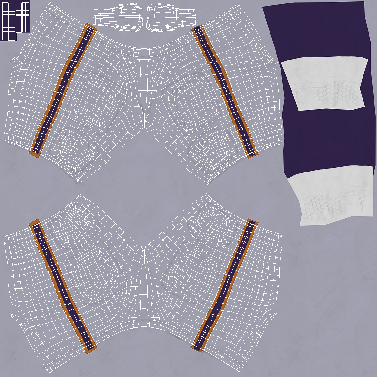 3D model American Football Player Bottoms Uniform