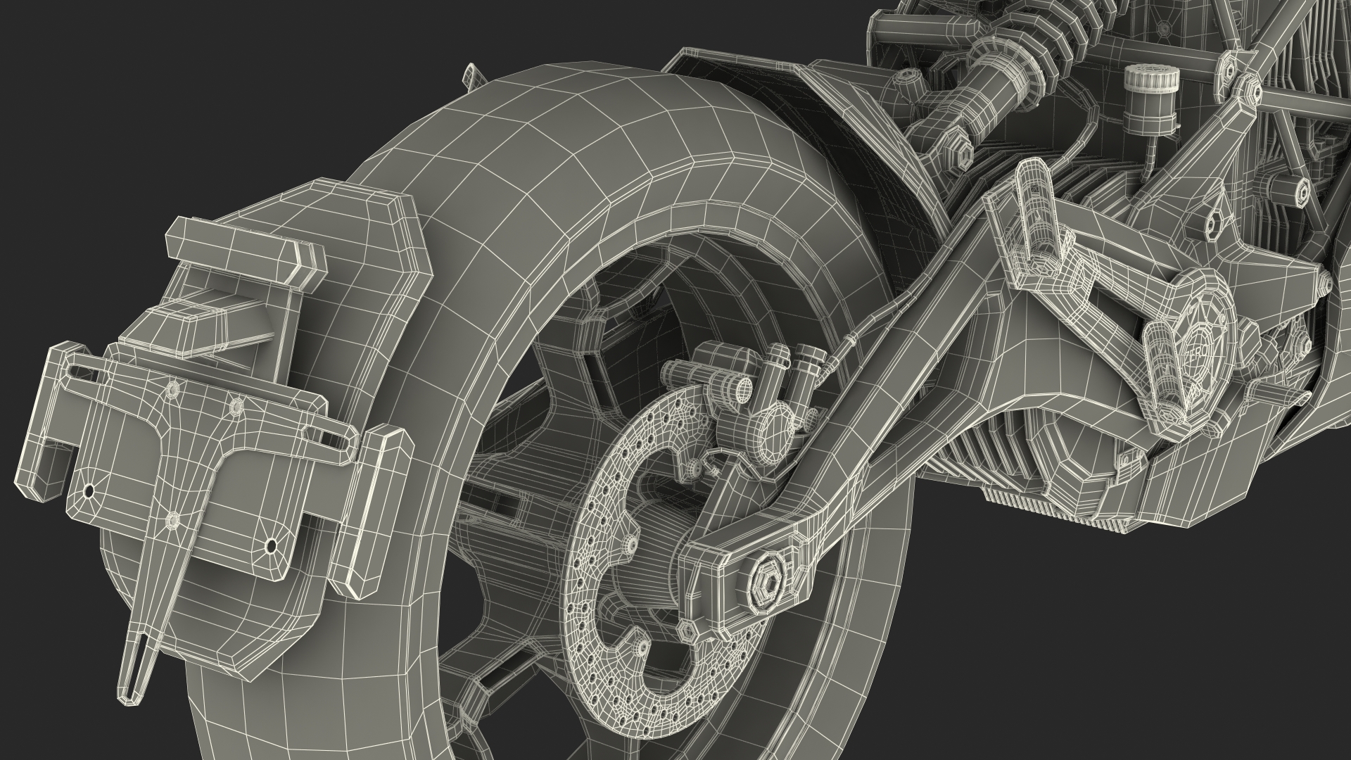 3D Zero SR S Electric Motorcycle Rigged