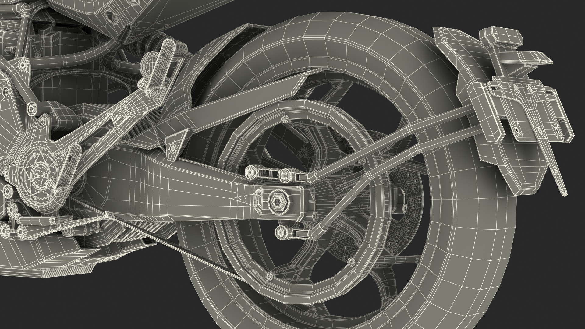3D Zero SR S Electric Motorcycle Rigged