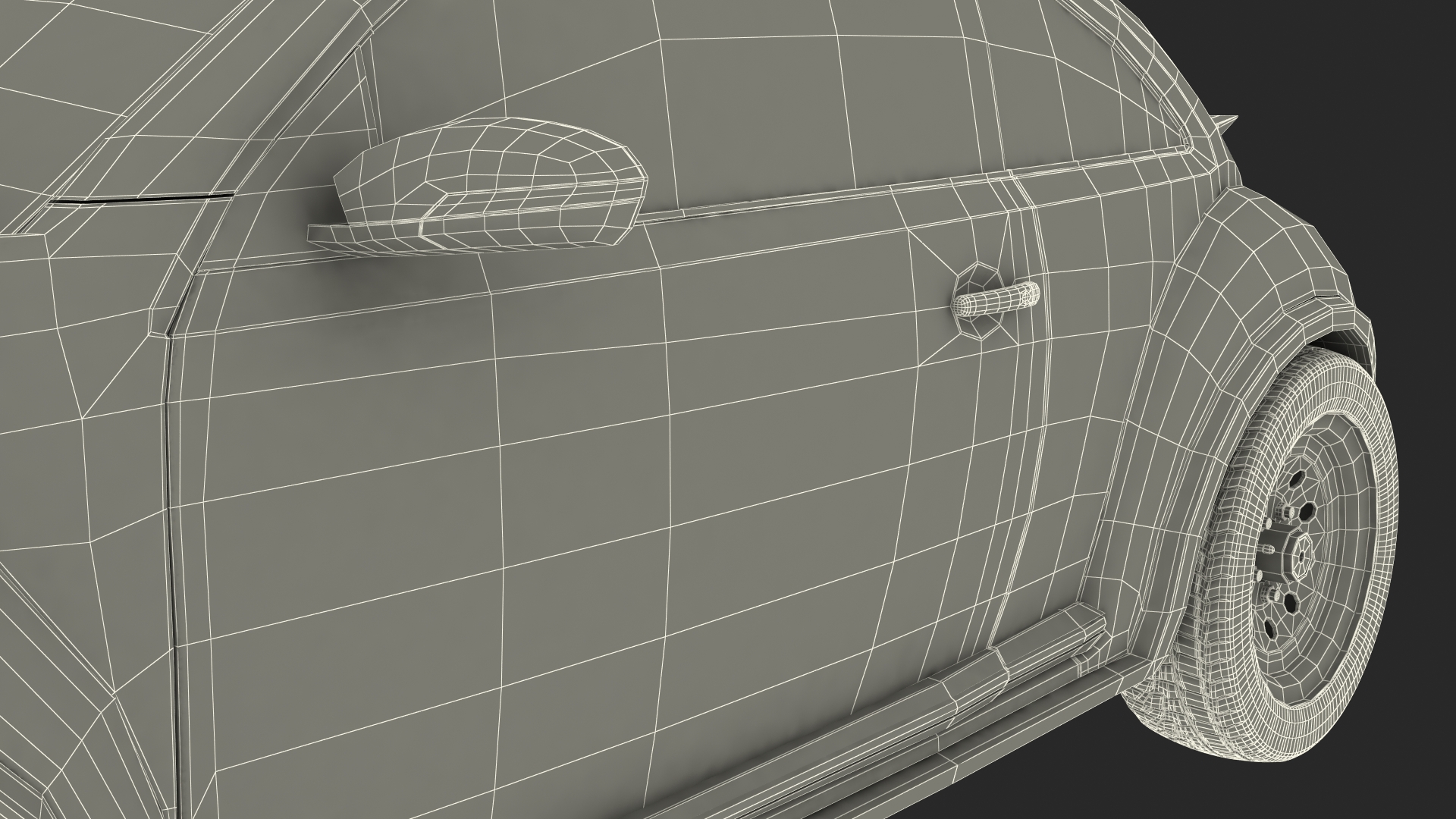 Compact Car Simple Interior 3D