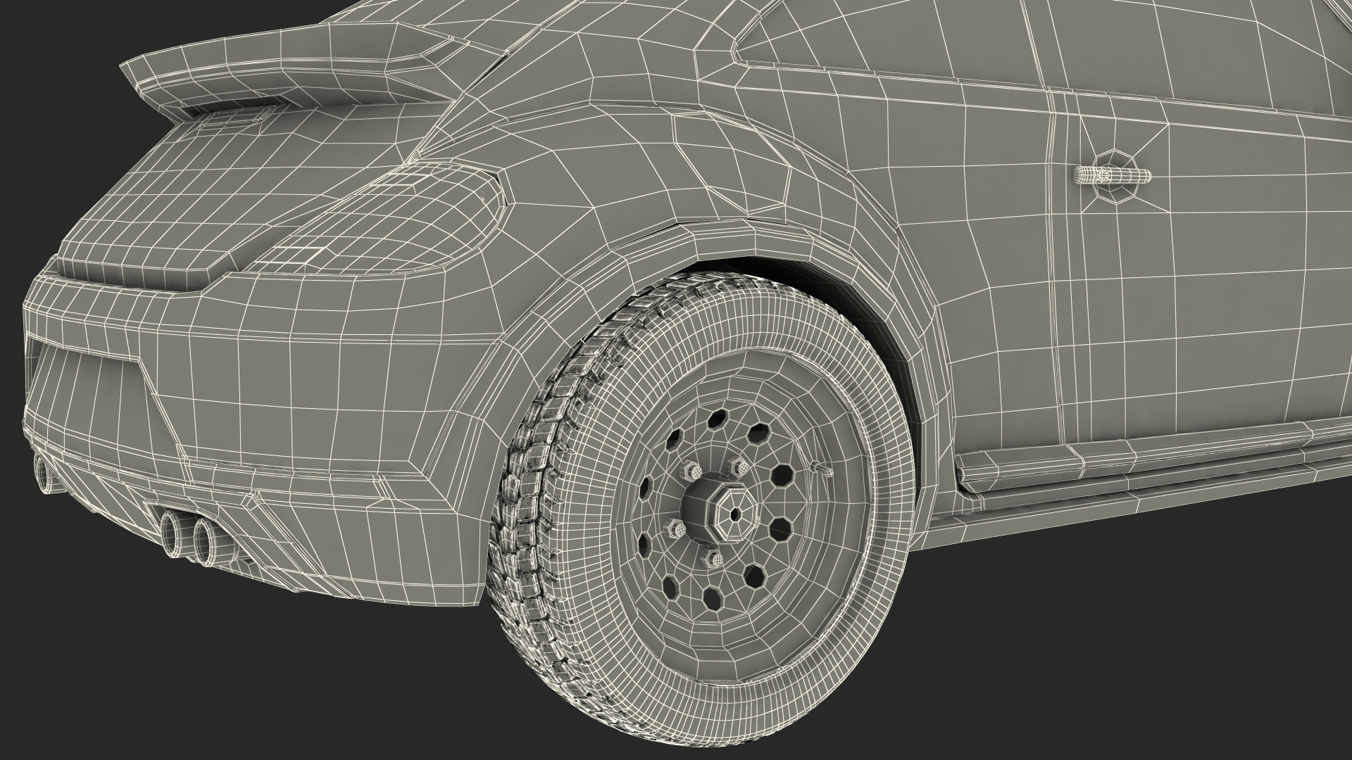 Compact Car Simple Interior 3D