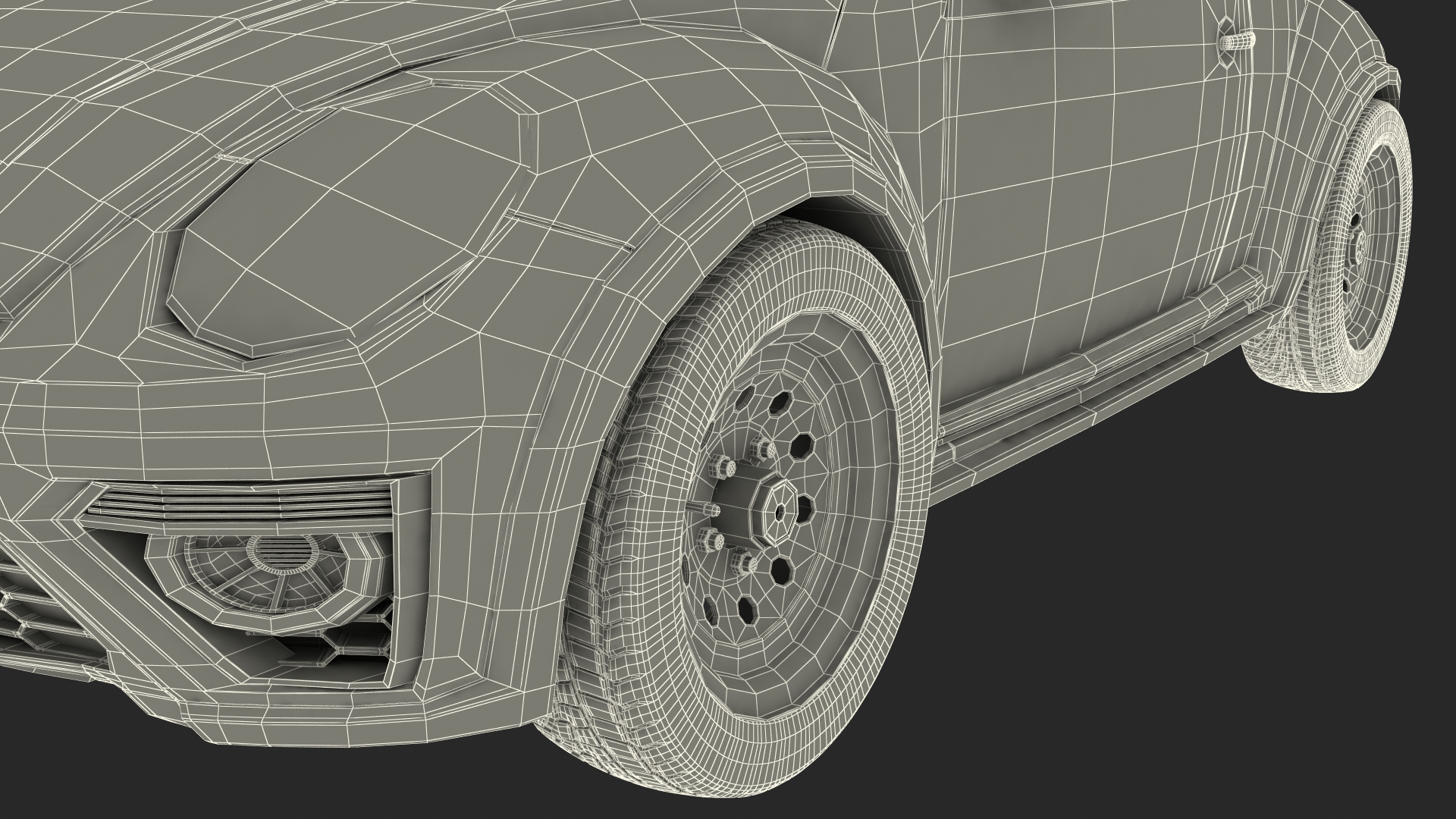 Compact Car Simple Interior 3D