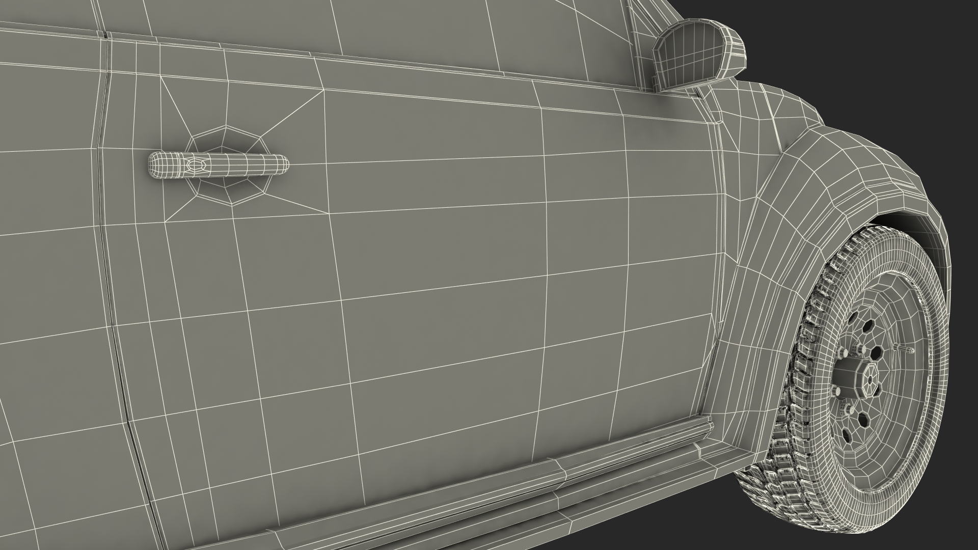 Compact Car Simple Interior 3D