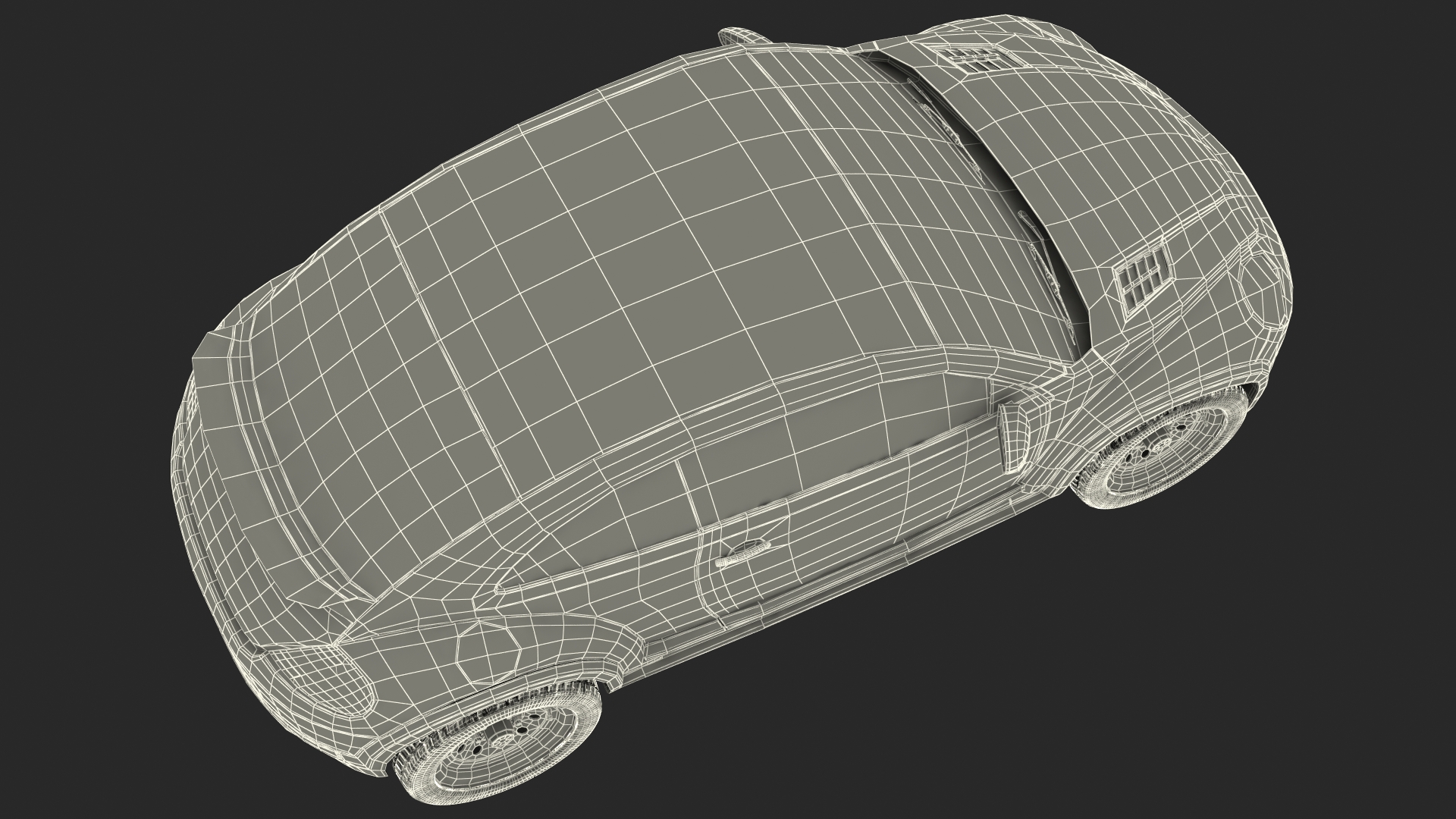 Compact Car Simple Interior 3D