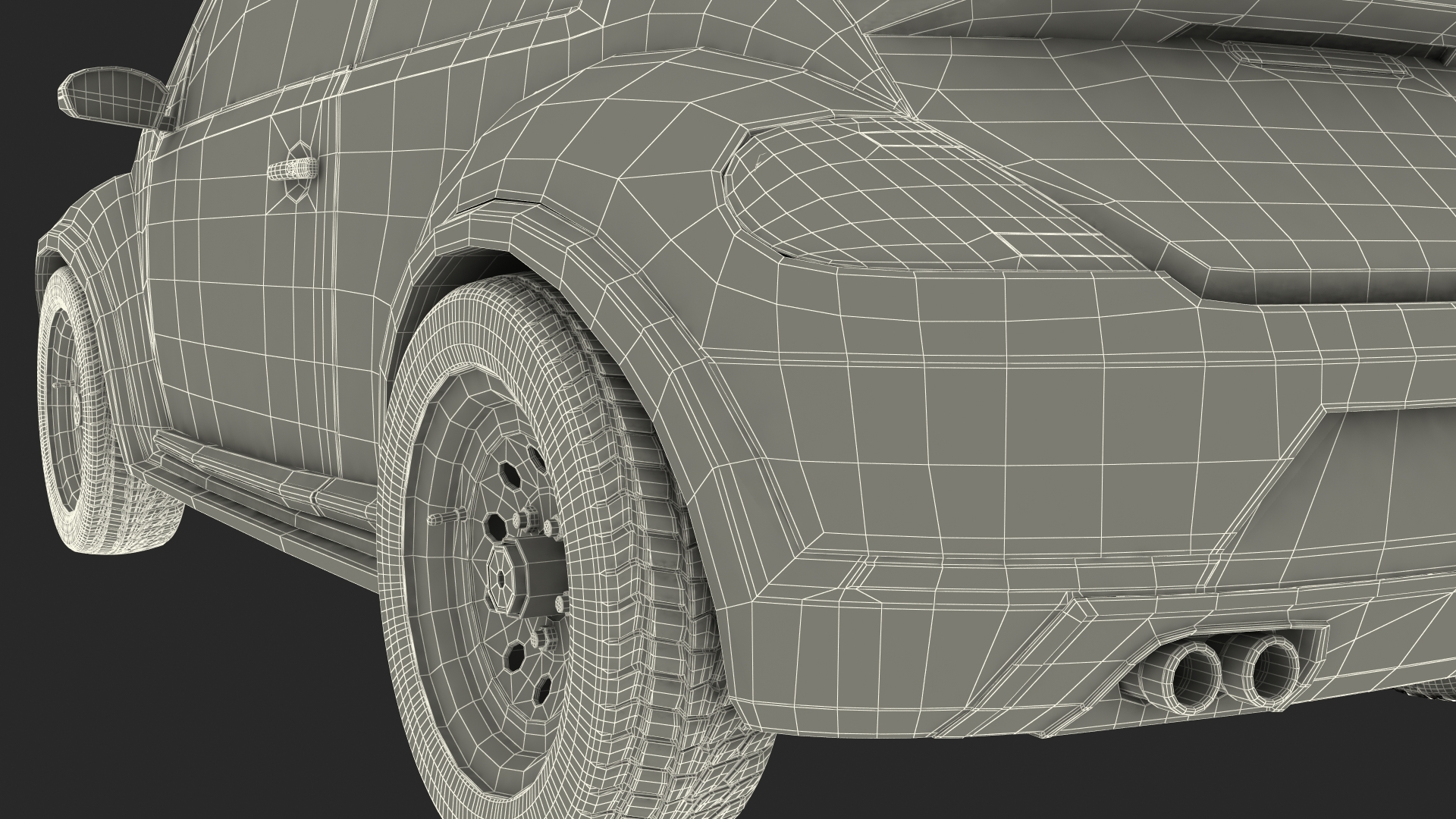 Compact Car Simple Interior 3D