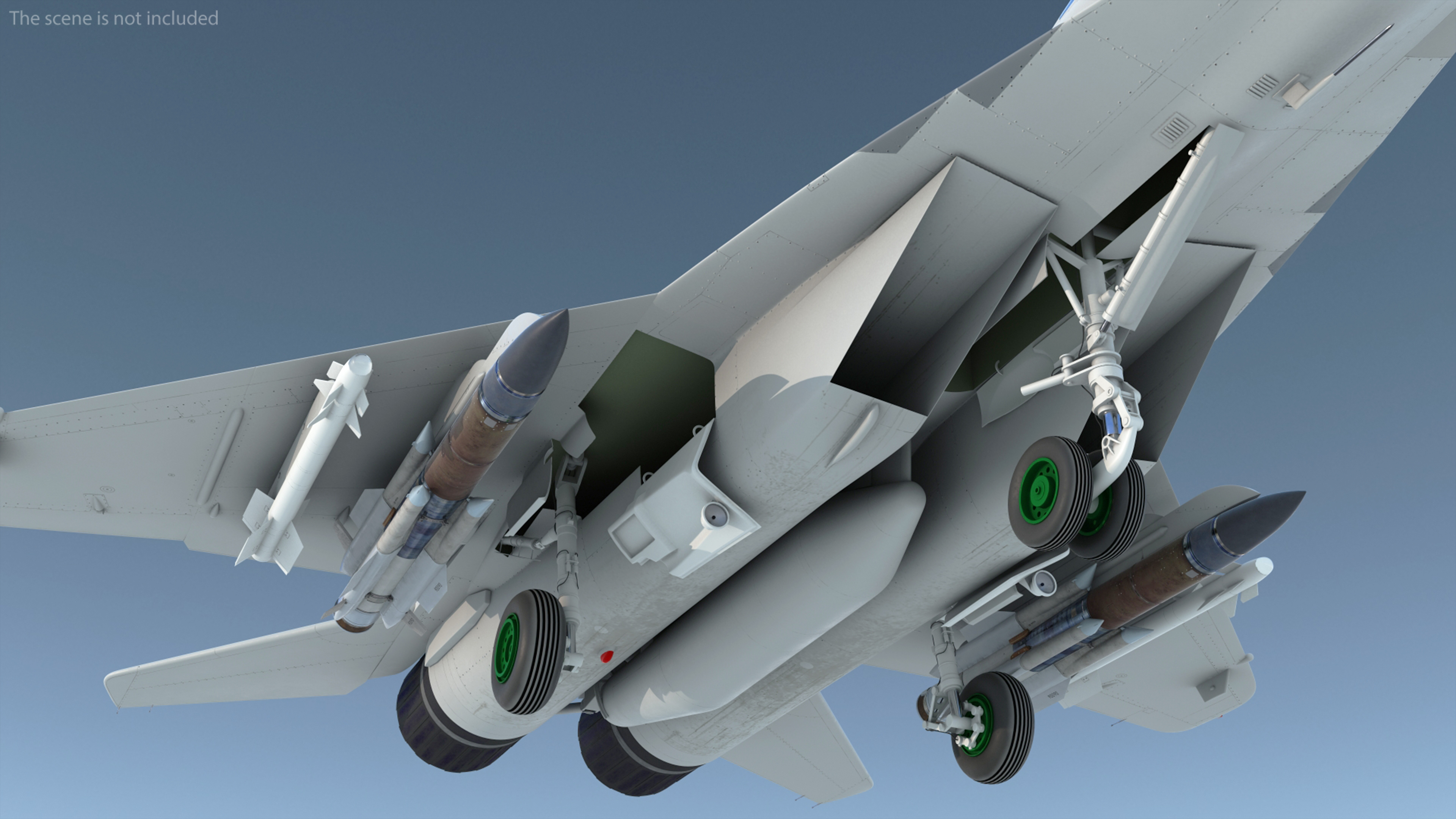 3D MiG 29 Fighter Aircraft with X-31PM Supersonic Missile Rigged