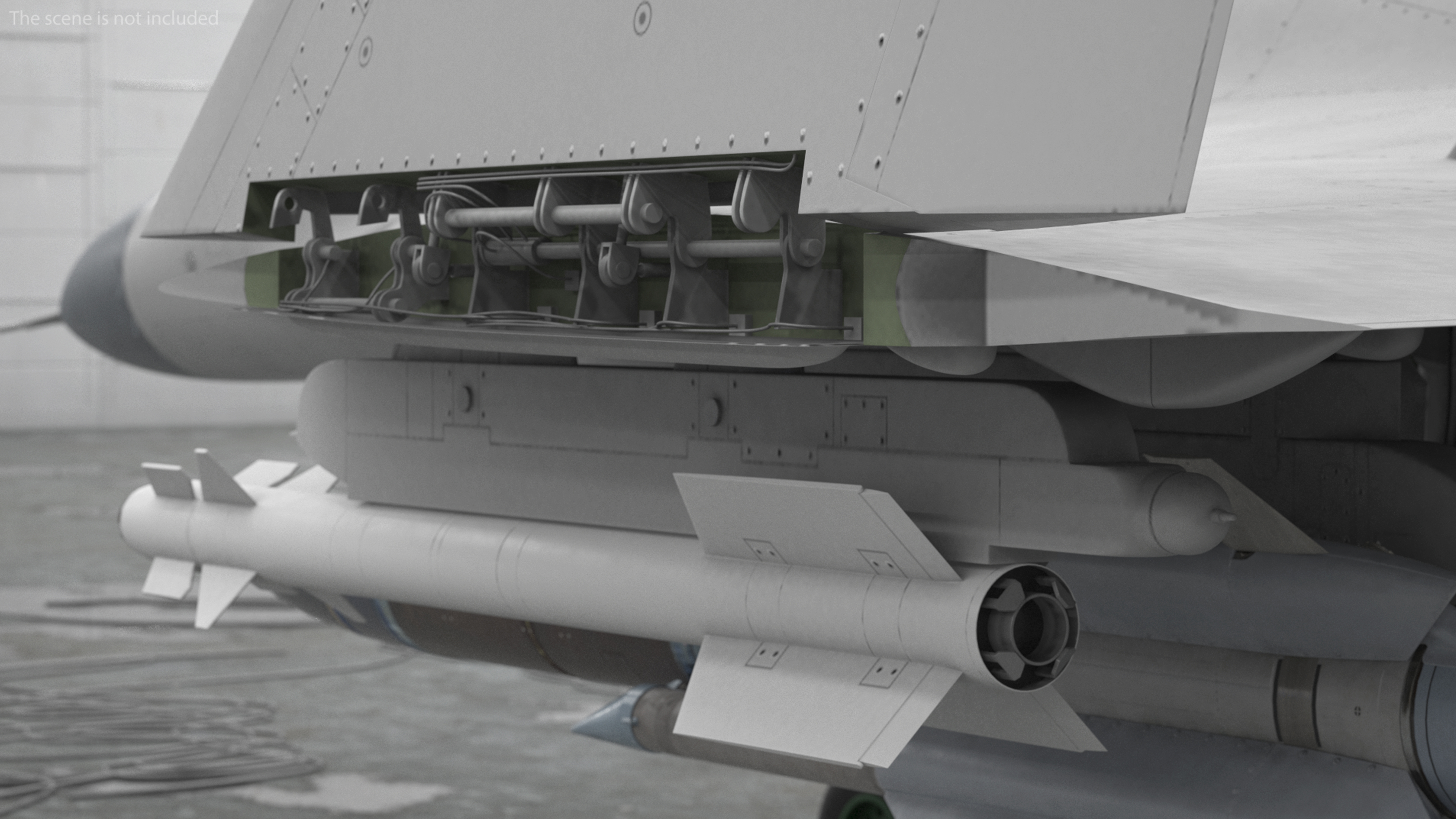 3D MiG 29 Fighter Aircraft with X-31PM Supersonic Missile Rigged