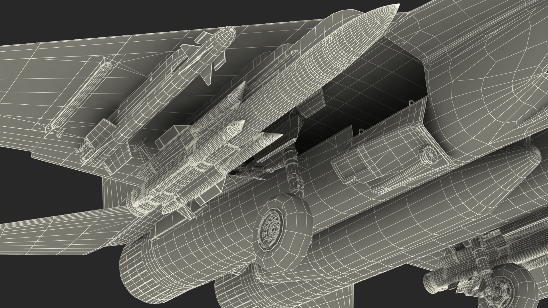 3D MiG 29 Fighter Aircraft with X-31PM Supersonic Missile Rigged