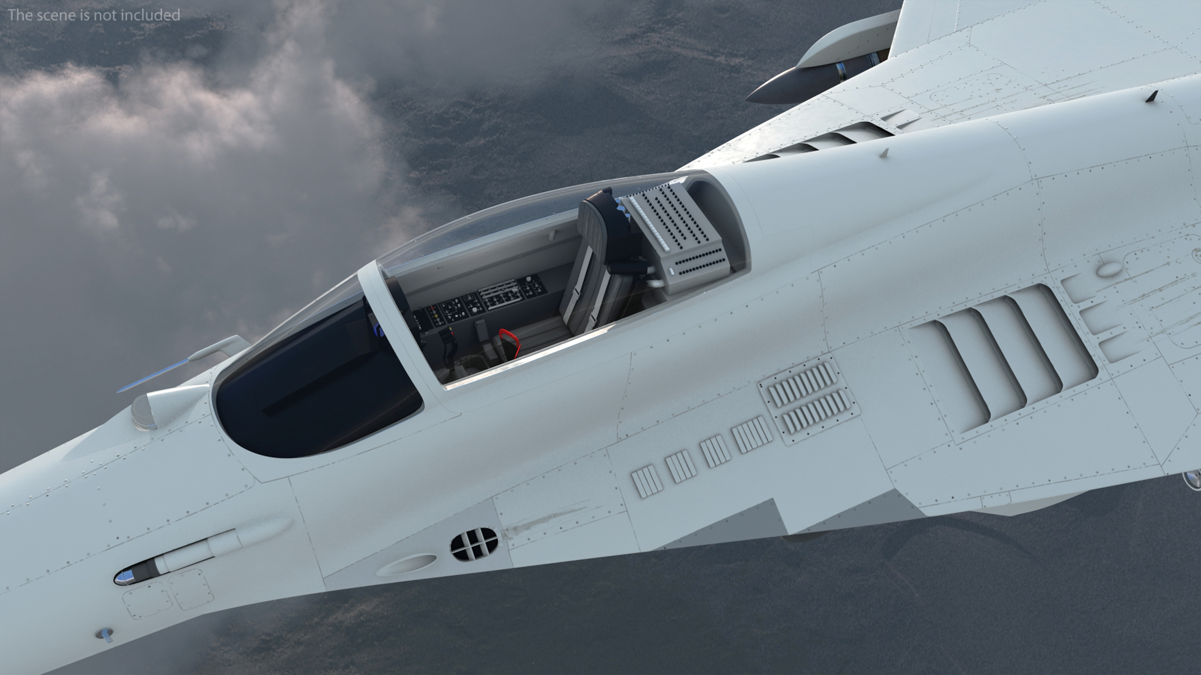 3D MiG 29 Fighter Aircraft with X-31PM Supersonic Missile Rigged