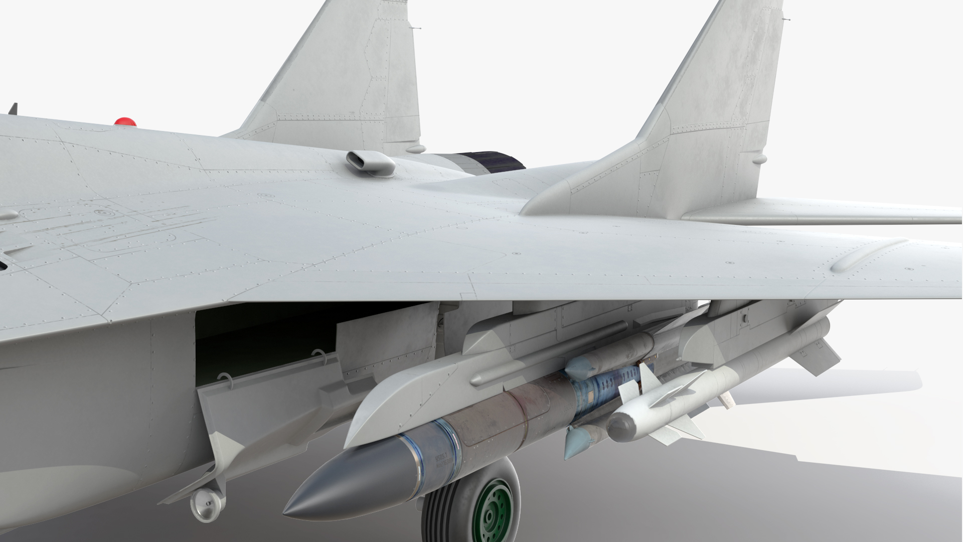 3D MiG 29 Fighter Aircraft with X-31PM Supersonic Missile Rigged