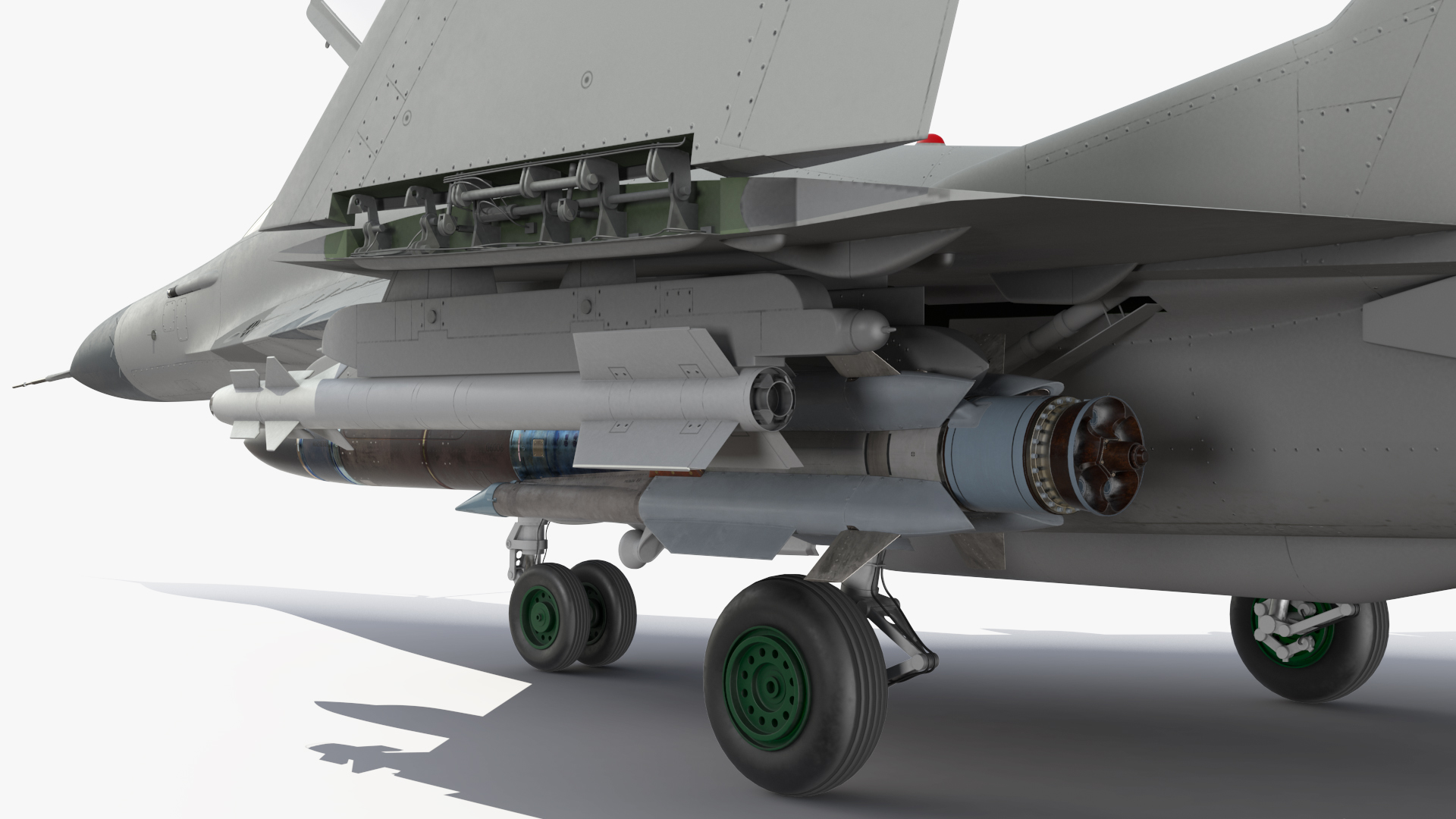 3D MiG 29 Fighter Aircraft with X-31PM Supersonic Missile Rigged