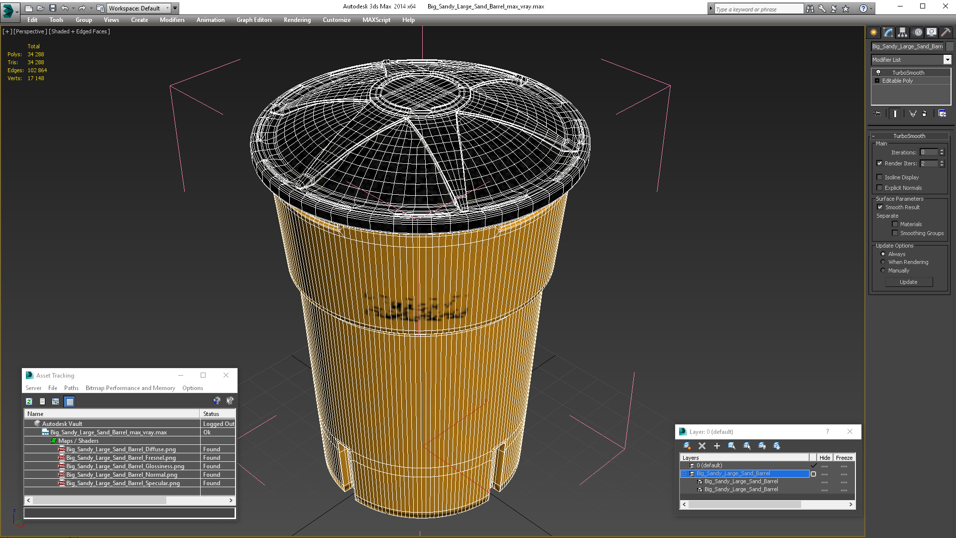 Big Sandy Large Sand Barrel 3D
