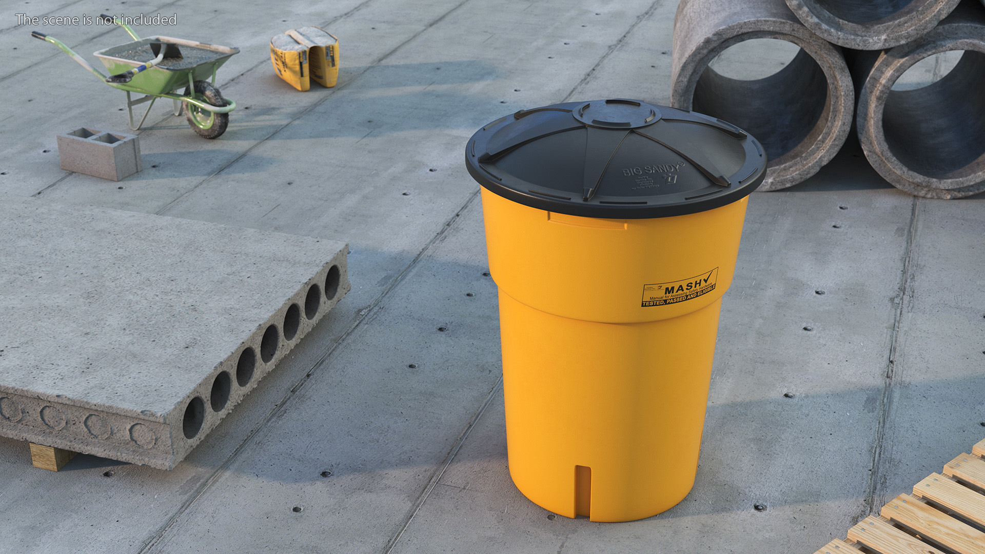 Big Sandy Large Sand Barrel 3D