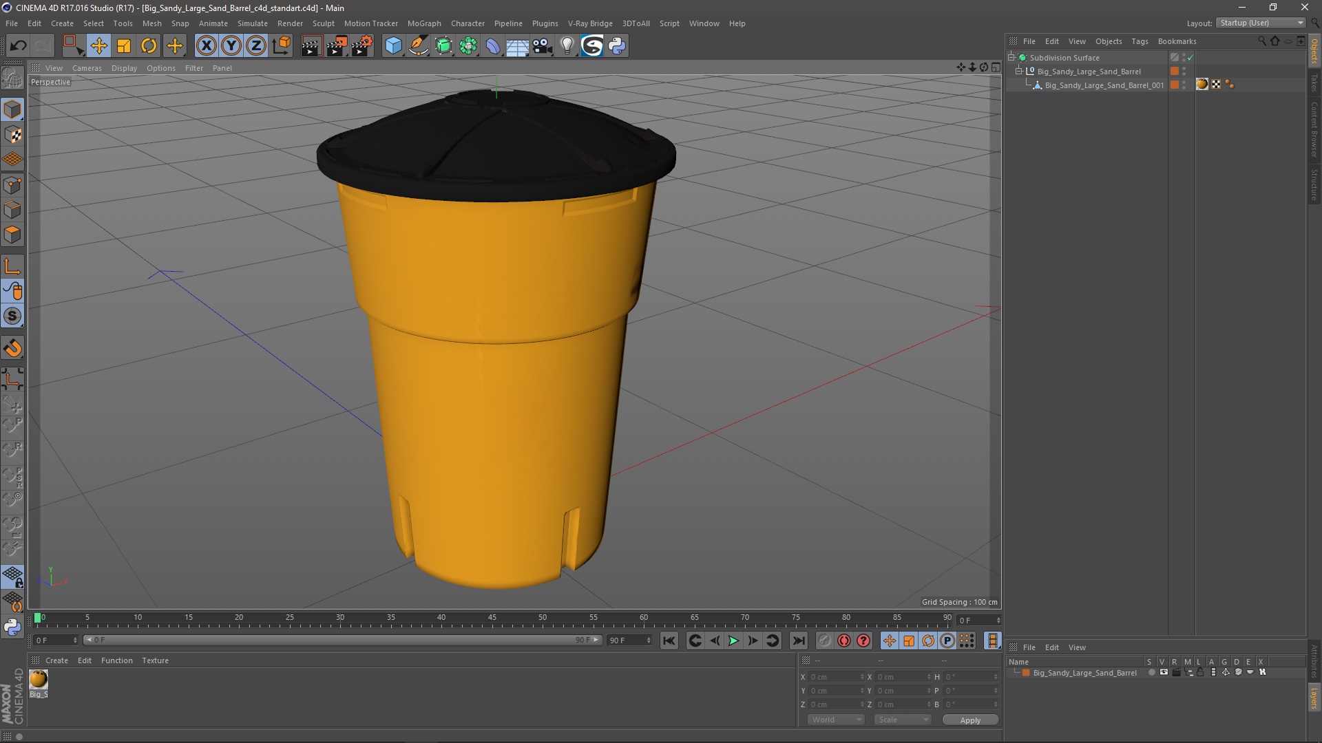 Big Sandy Large Sand Barrel 3D