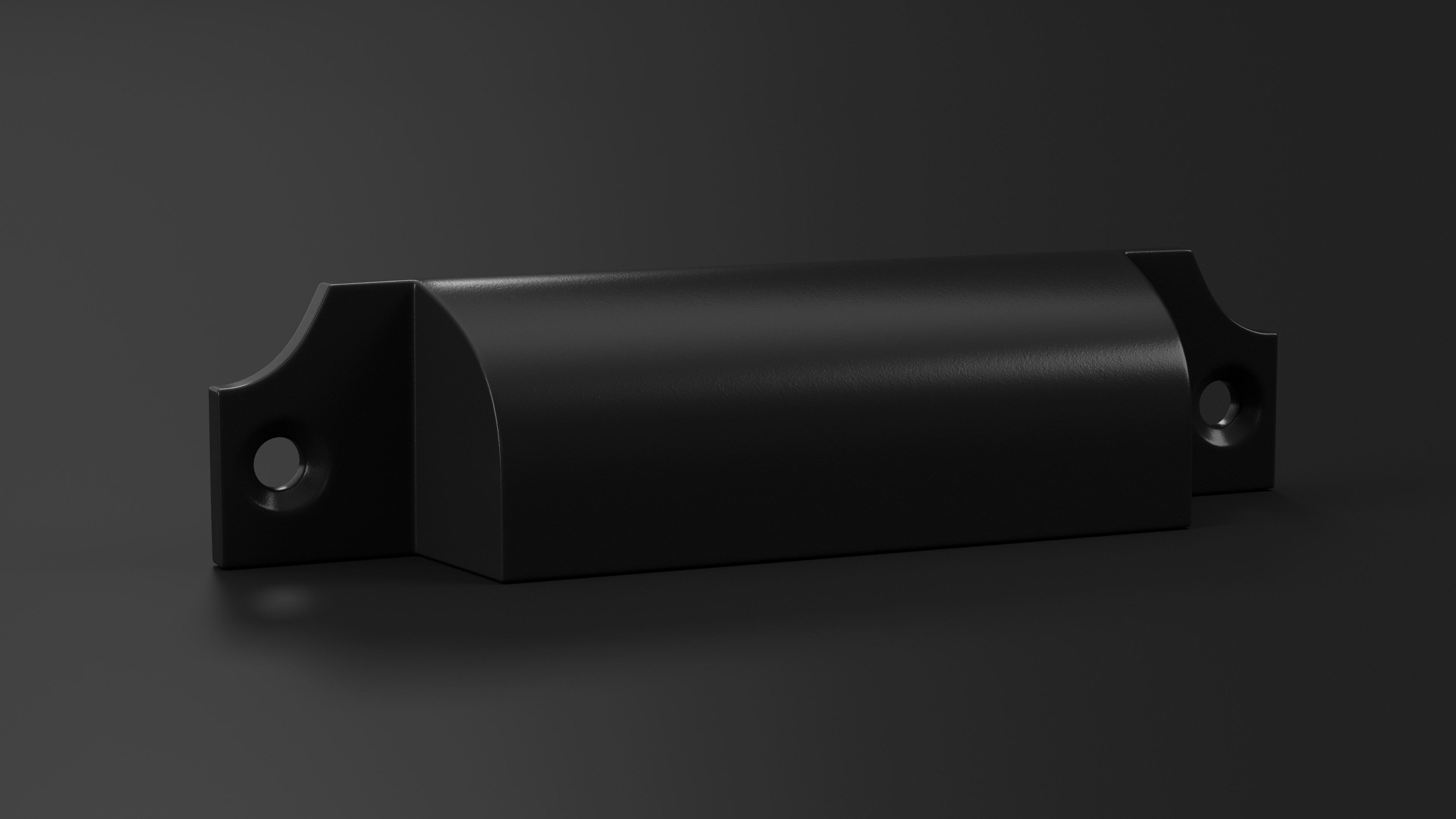 Kitchen Cabinet Handle Bin Pull Black 3D