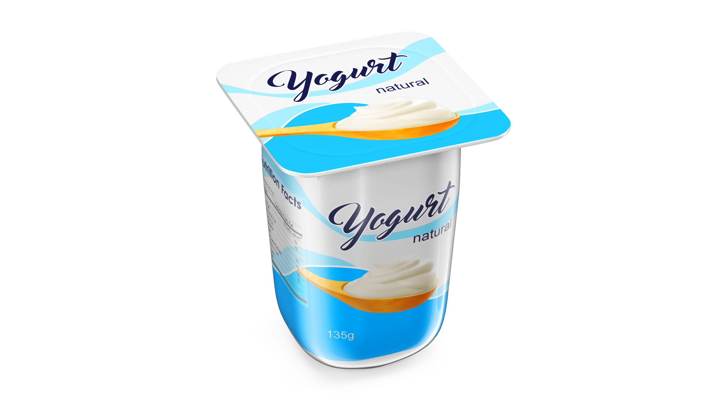 3D model Yogurt Plastic Cup Mockup