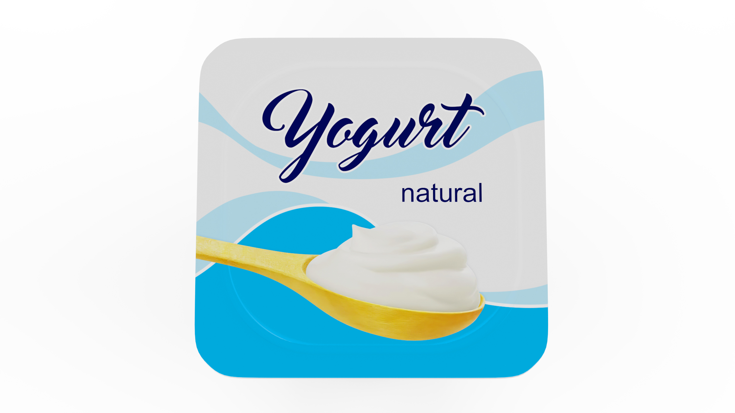 3D model Yogurt Plastic Cup Mockup