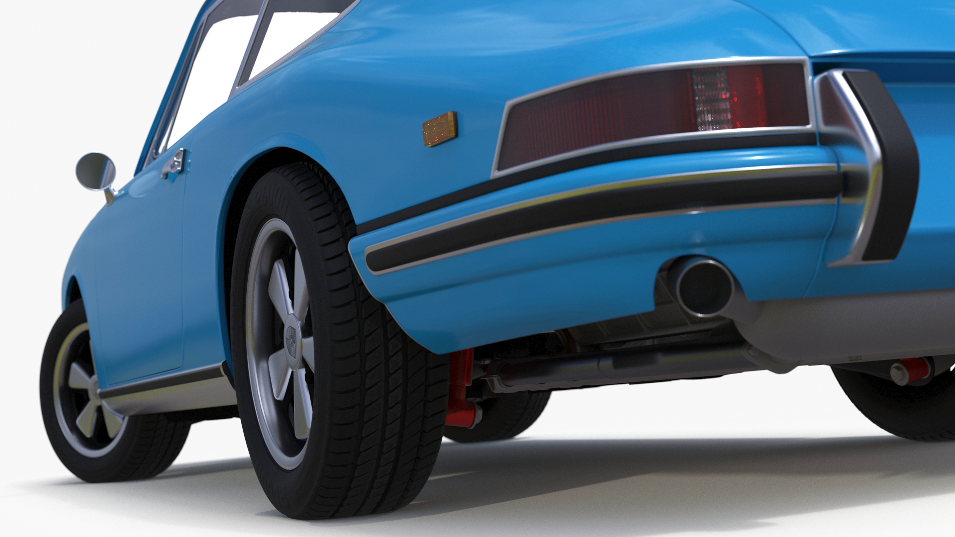 Porsche 911 1968 Blue Rigged for Cinema 4D 3D