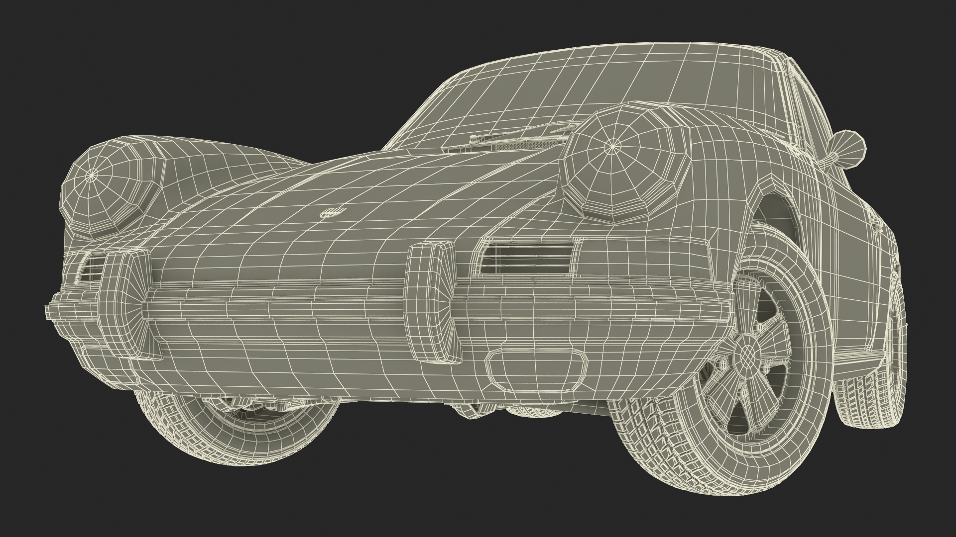 Porsche 911 1968 Blue Rigged for Cinema 4D 3D