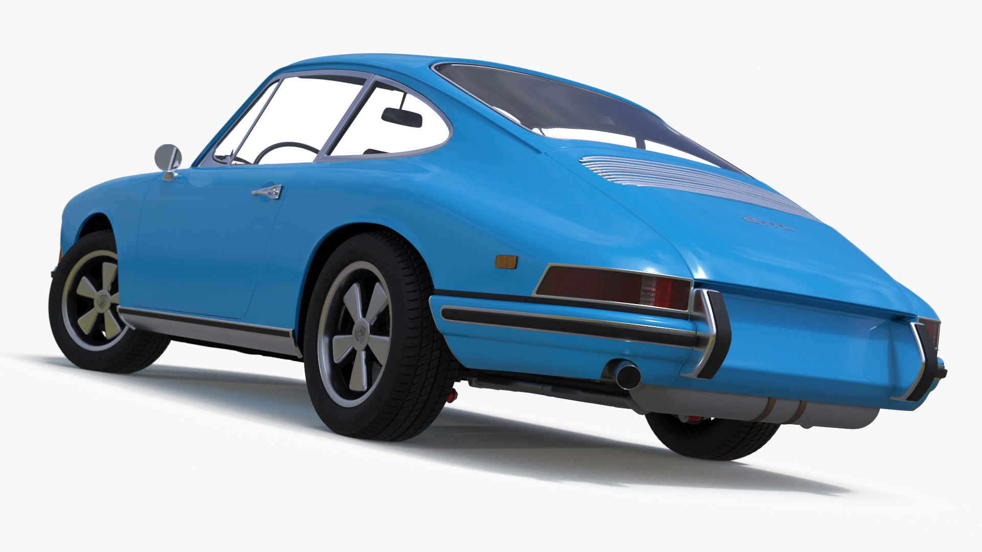 Porsche 911 1968 Blue Rigged for Cinema 4D 3D