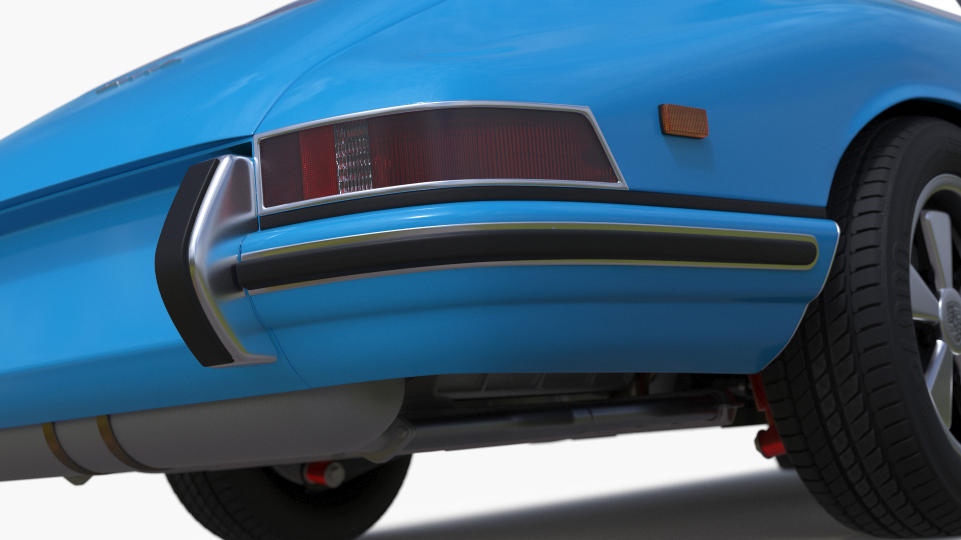 Porsche 911 1968 Blue Rigged for Cinema 4D 3D