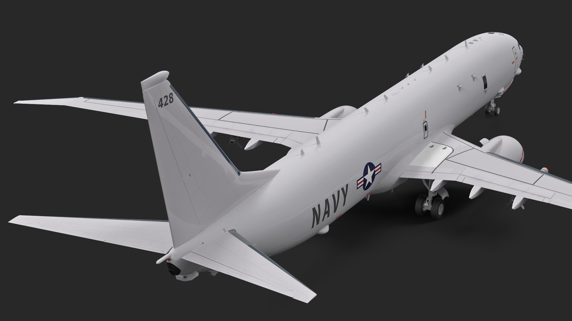 Boeing P-8 Poseidon Military Aircraft Rigged 3D model