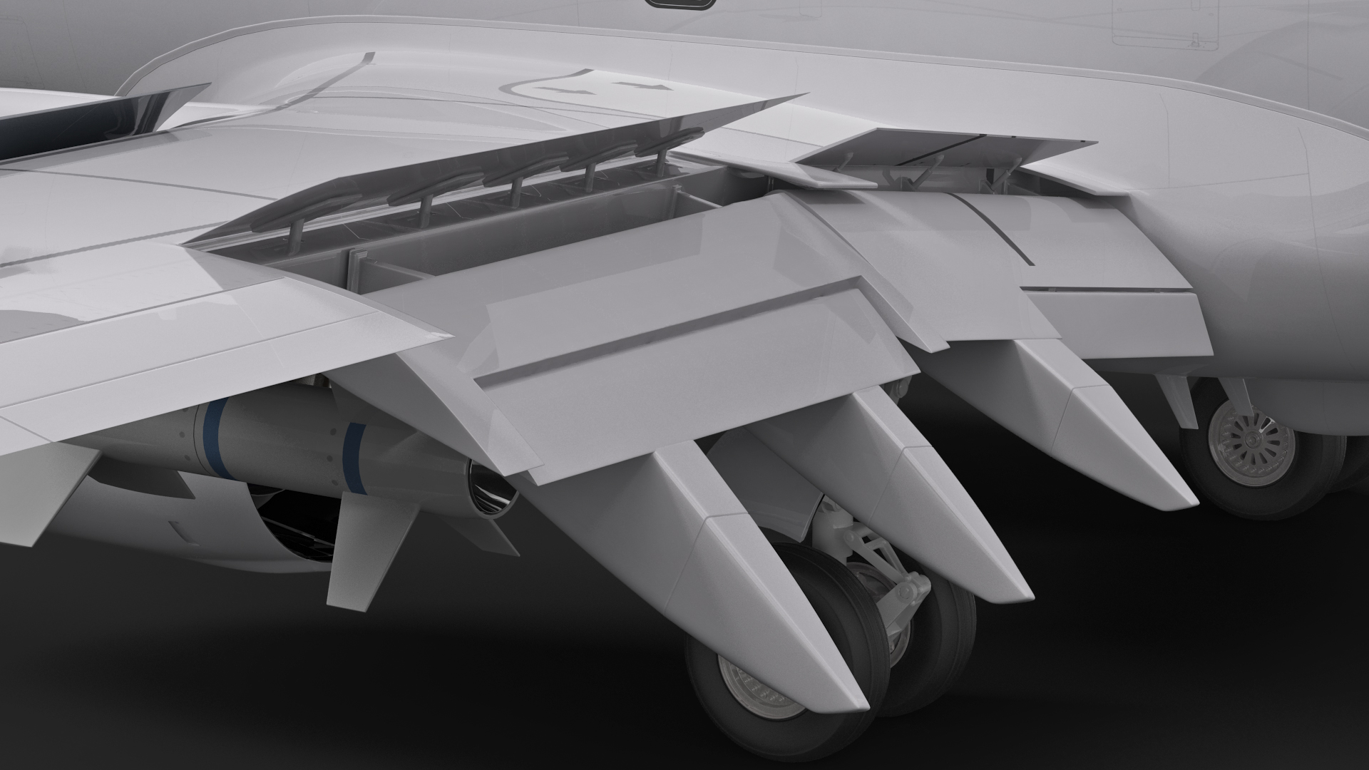 Boeing P-8 Poseidon Military Aircraft Rigged 3D model