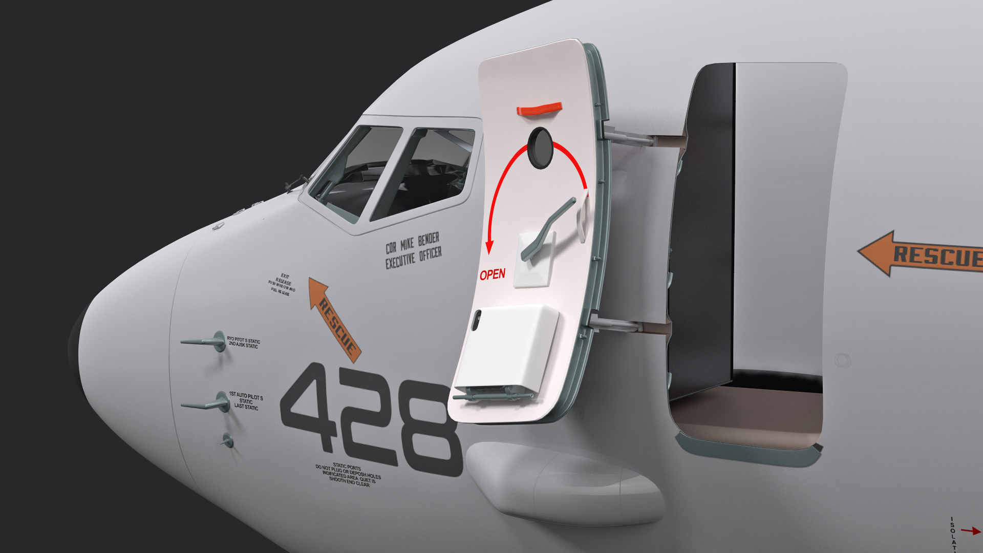 Boeing P-8 Poseidon Military Aircraft Rigged 3D model