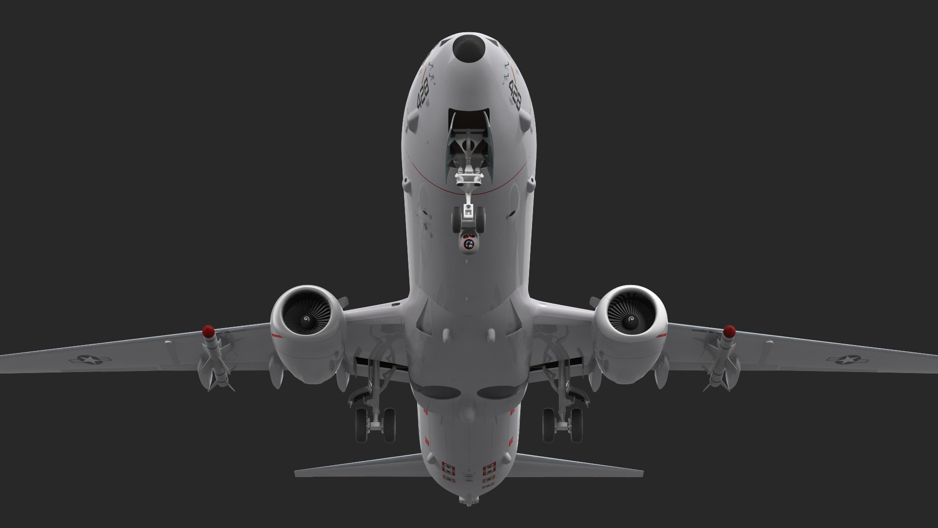 Boeing P-8 Poseidon Military Aircraft Rigged 3D model