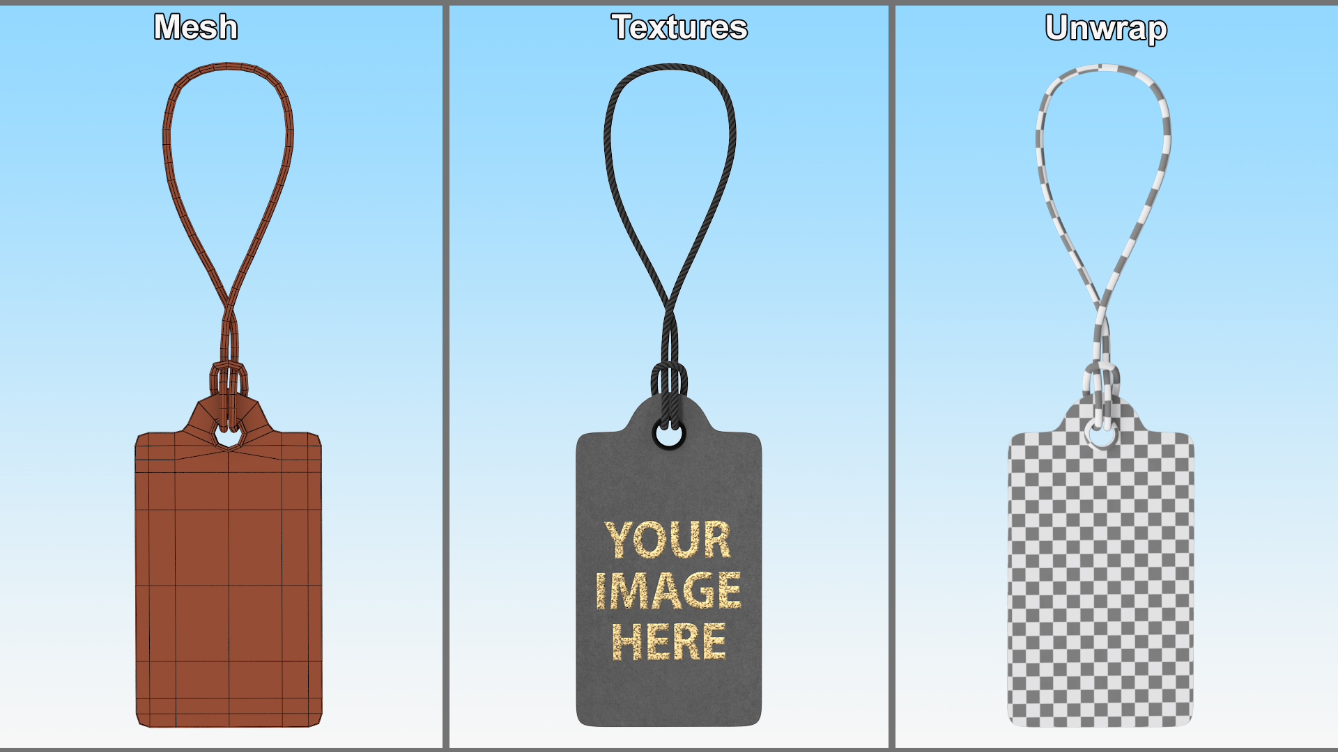 Label Tag Square Rounded 3D model