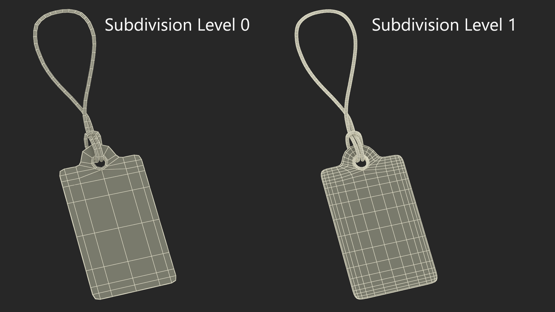 Label Tag Square Rounded 3D model