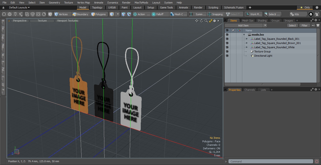 Label Tag Square Rounded 3D model