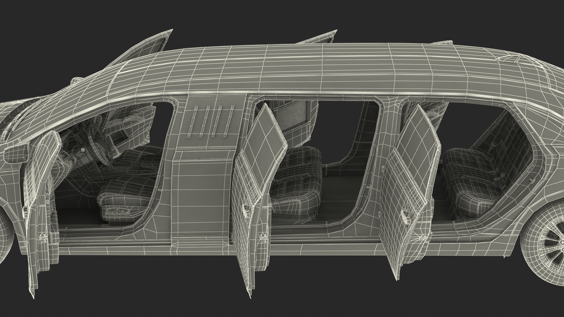 3D model Stretch Limousine Generic