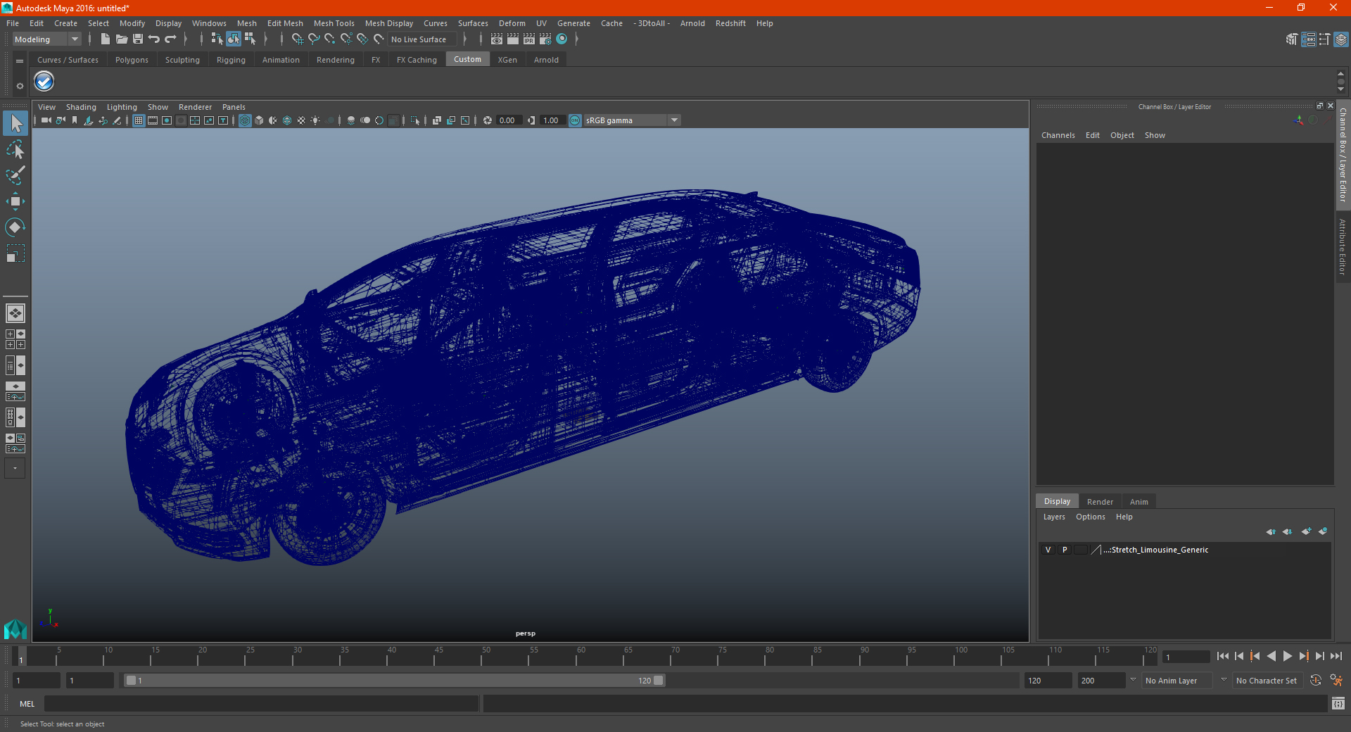 3D model Stretch Limousine Generic