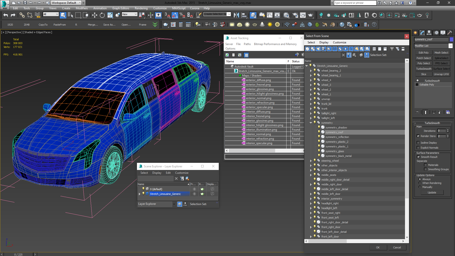 3D model Stretch Limousine Generic