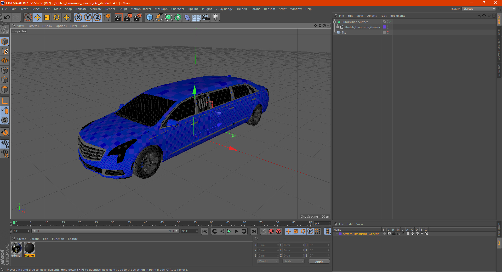 3D model Stretch Limousine Generic