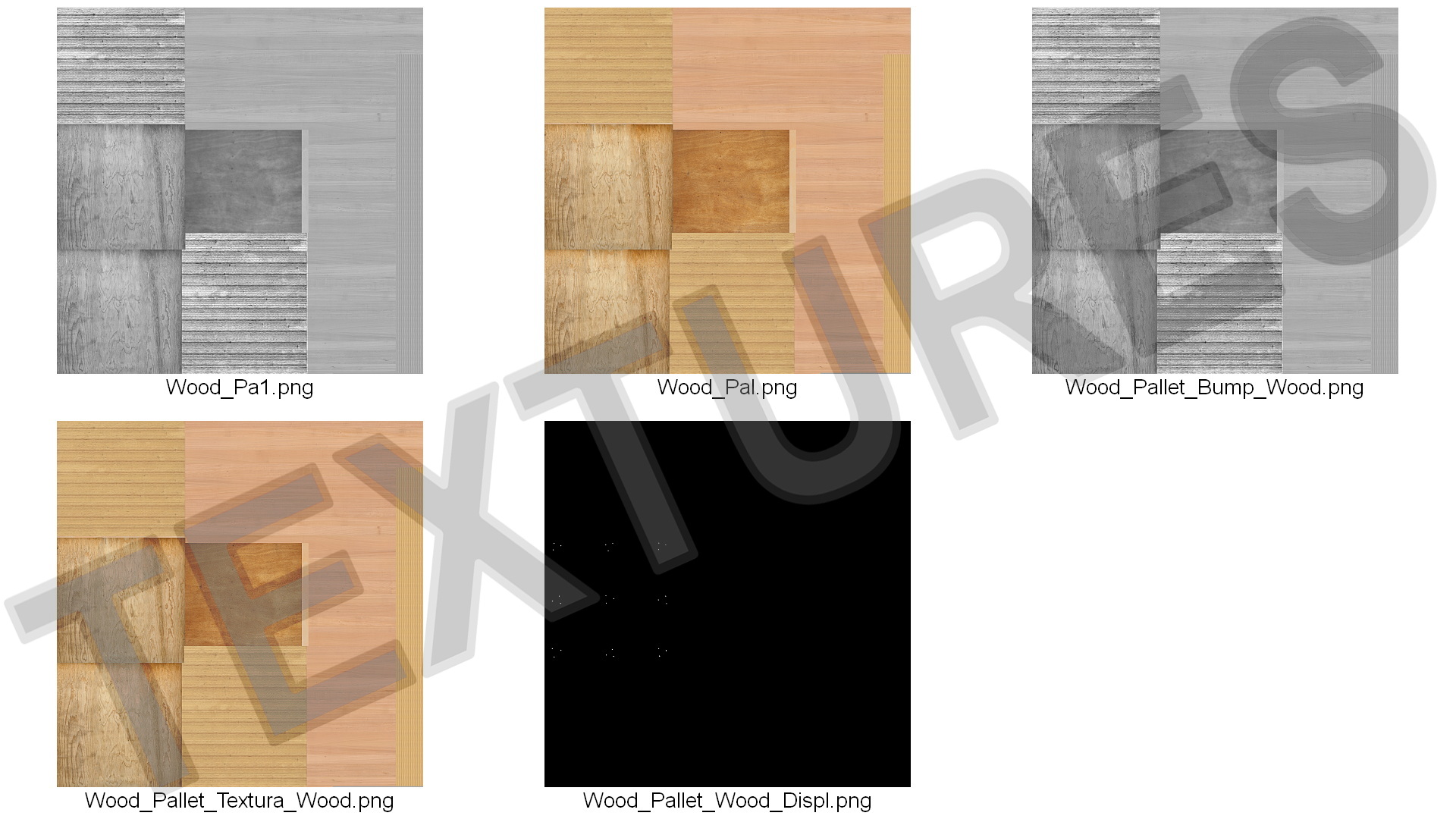 Solid Deck Wooden Pallet 3D model