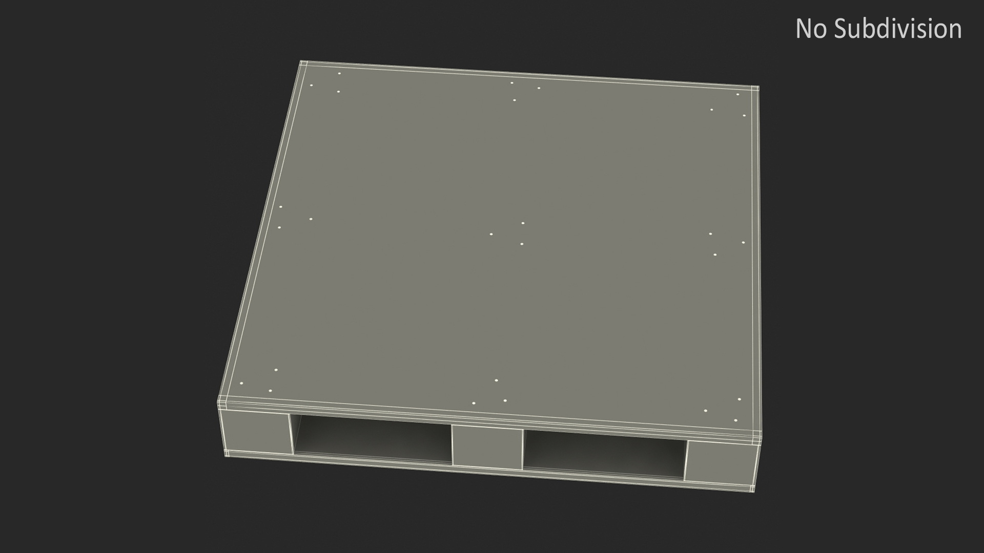 Solid Deck Wooden Pallet 3D model