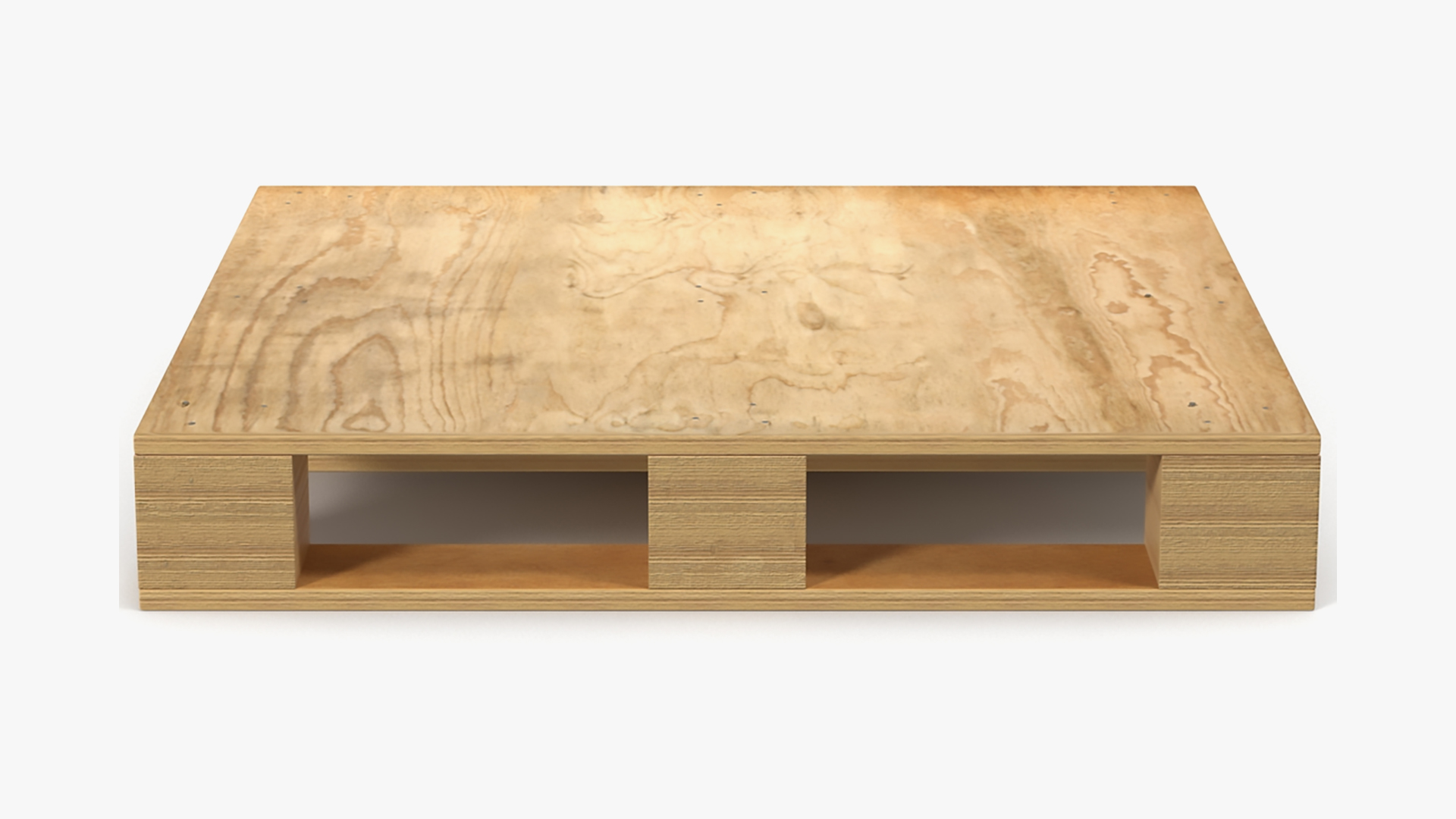 Solid Deck Wooden Pallet 3D model